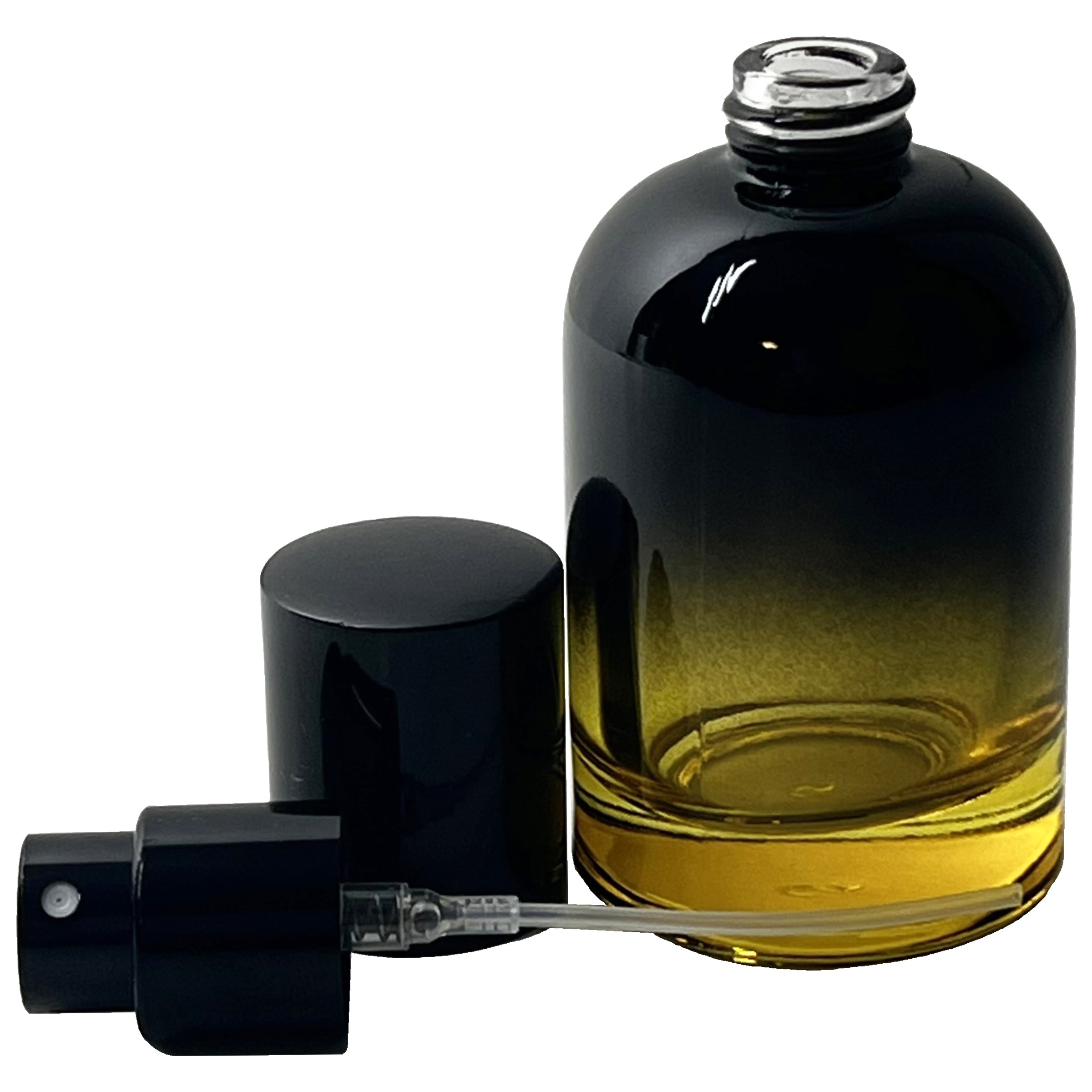 30ml 1oz Boston Round 6 colors Gradient Black perfume spray bottles