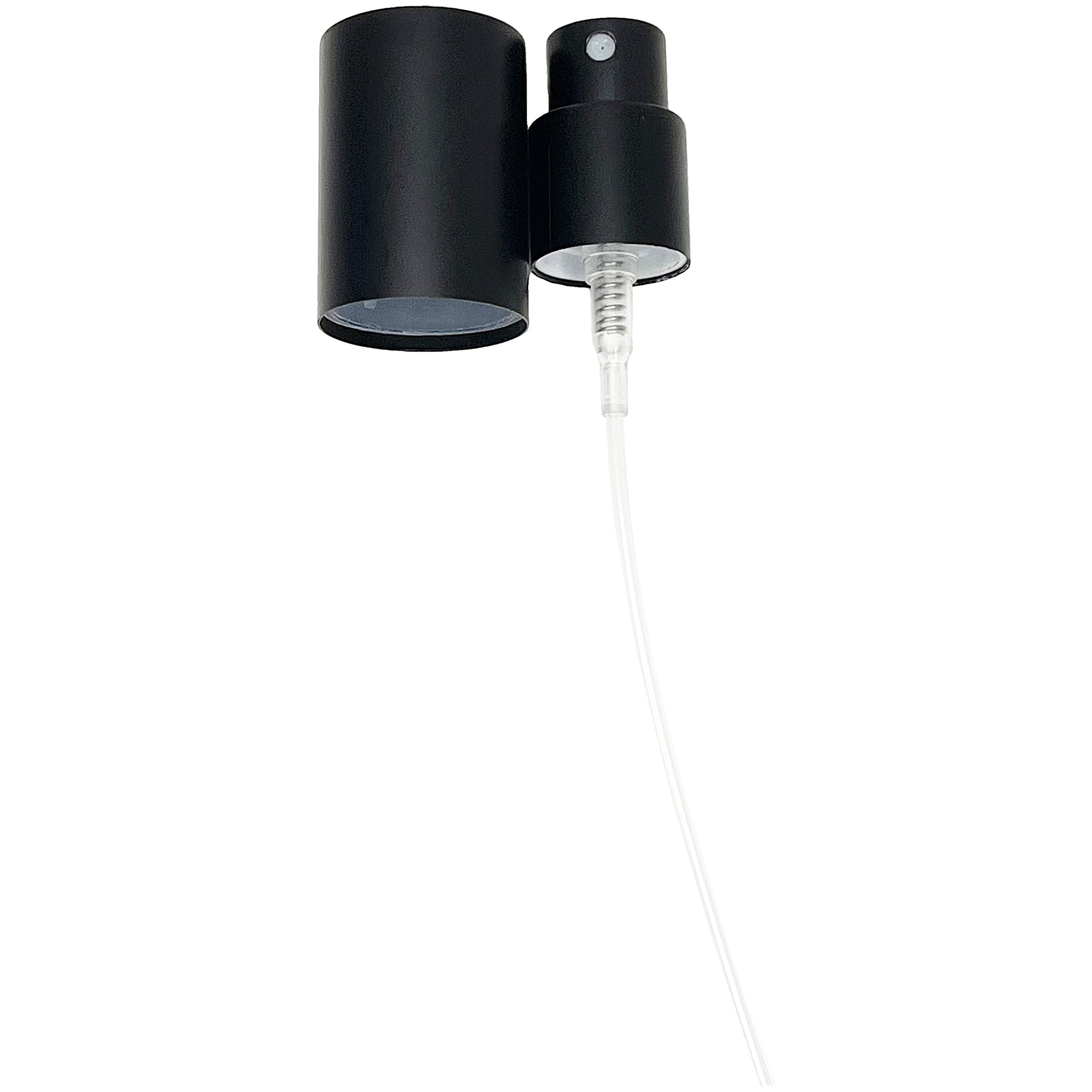 15/410 high quality matte aluminum fine mist screw on sprayers and lids