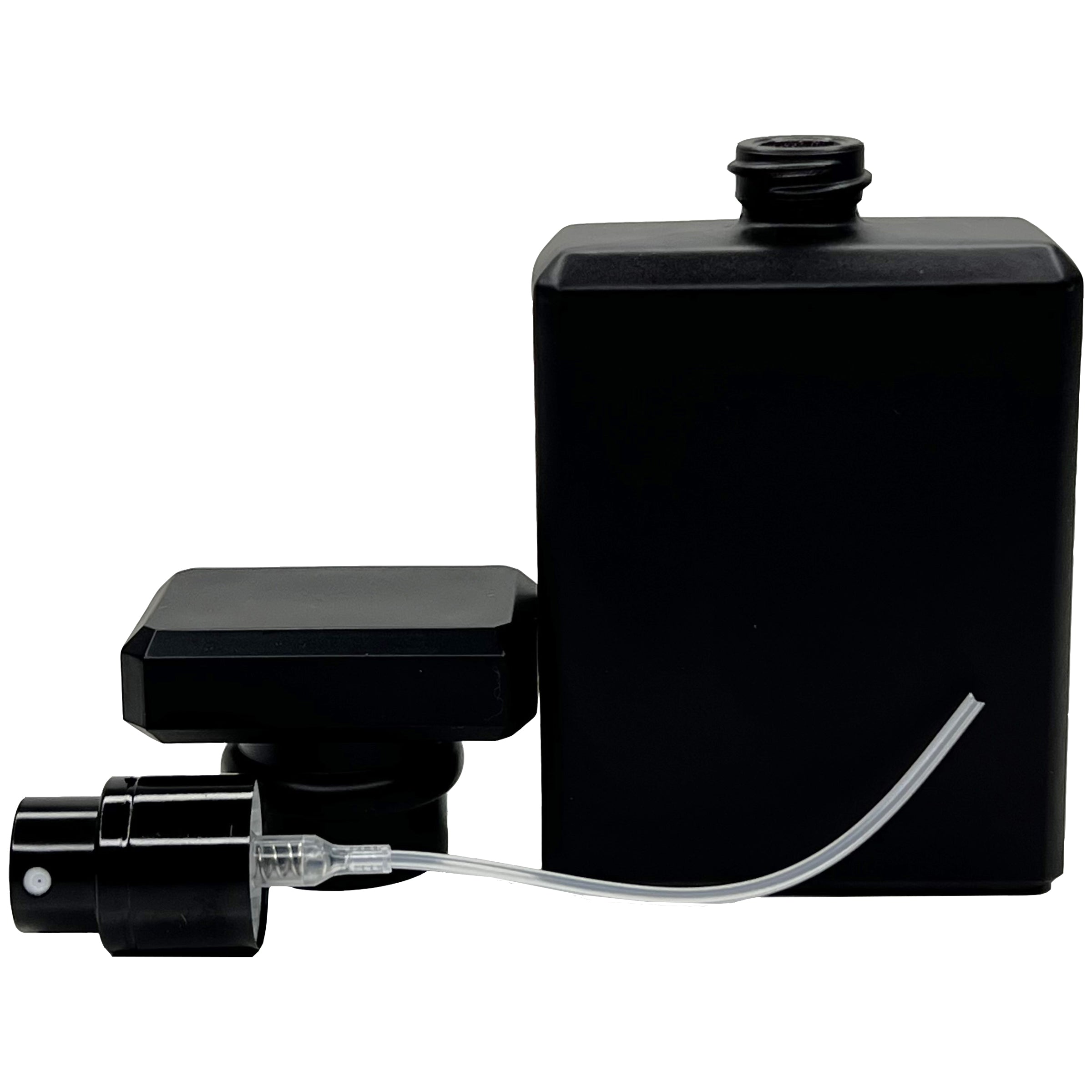 50ml 1.7oz matte all black glass perfume bottles