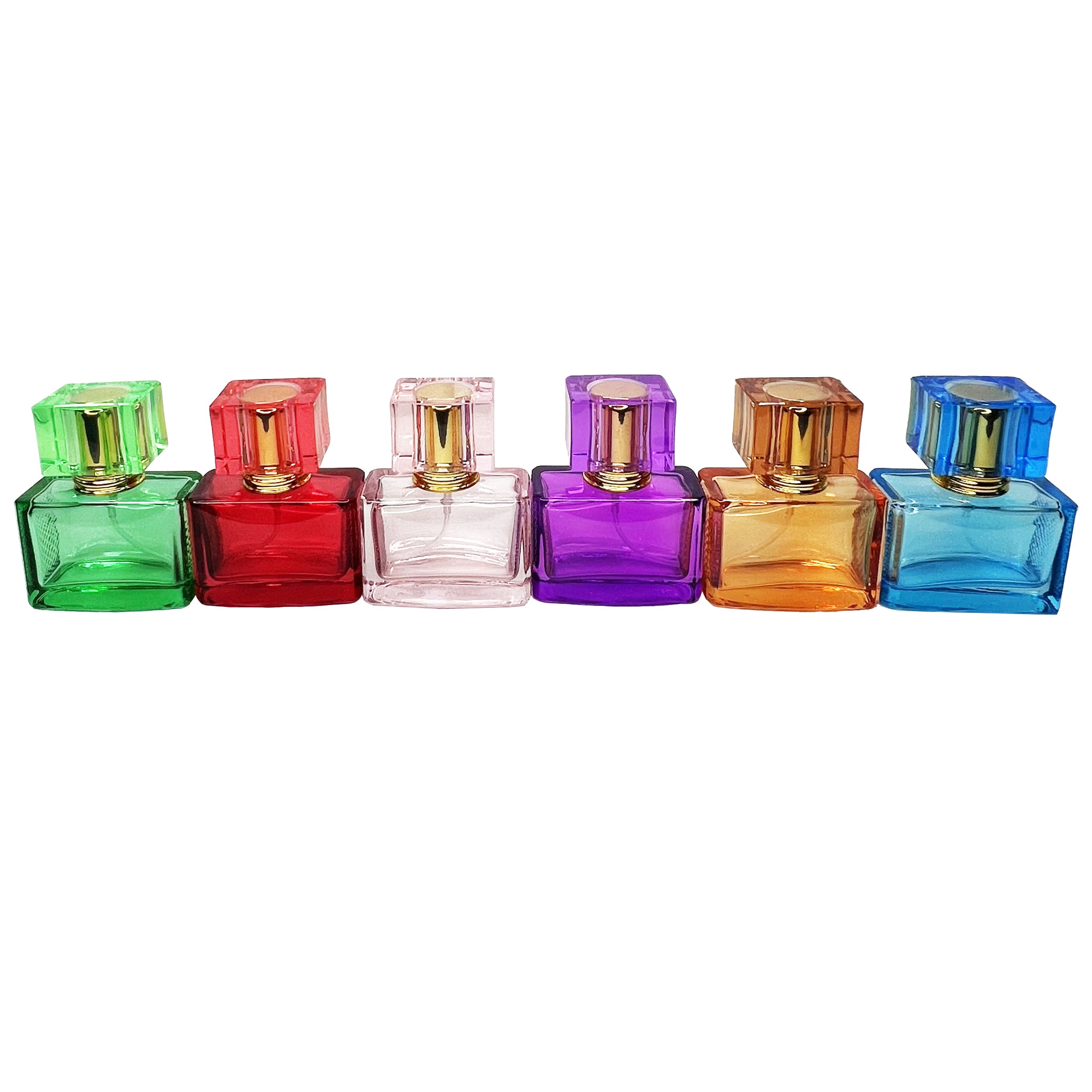 25ml 0.85oz colored glass perfume spray bottles
