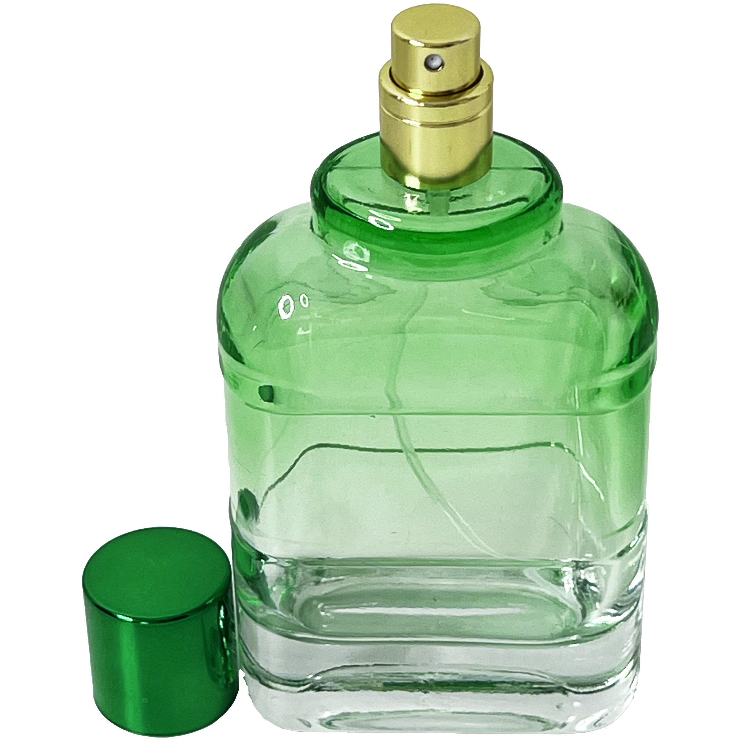 100ml 3.4oz clear gradient colored glass spray bottles
