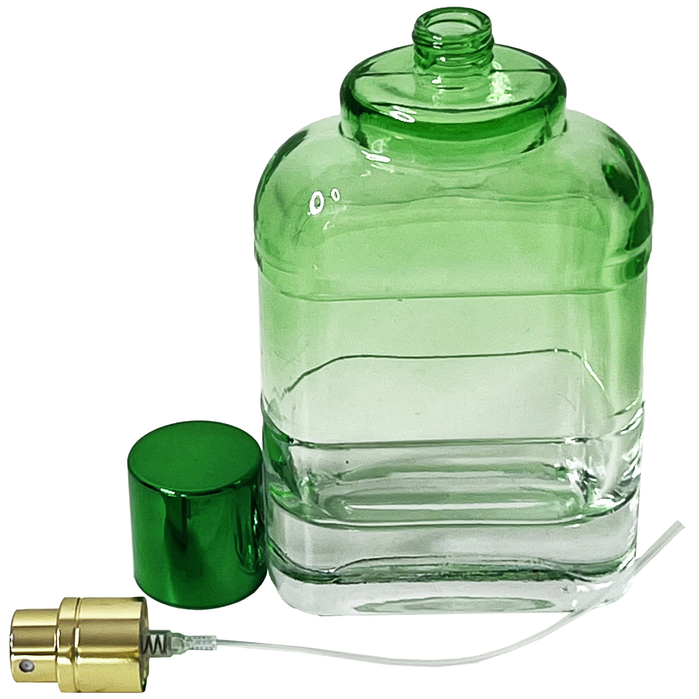 100ml 3.4oz clear gradient colored glass spray bottles