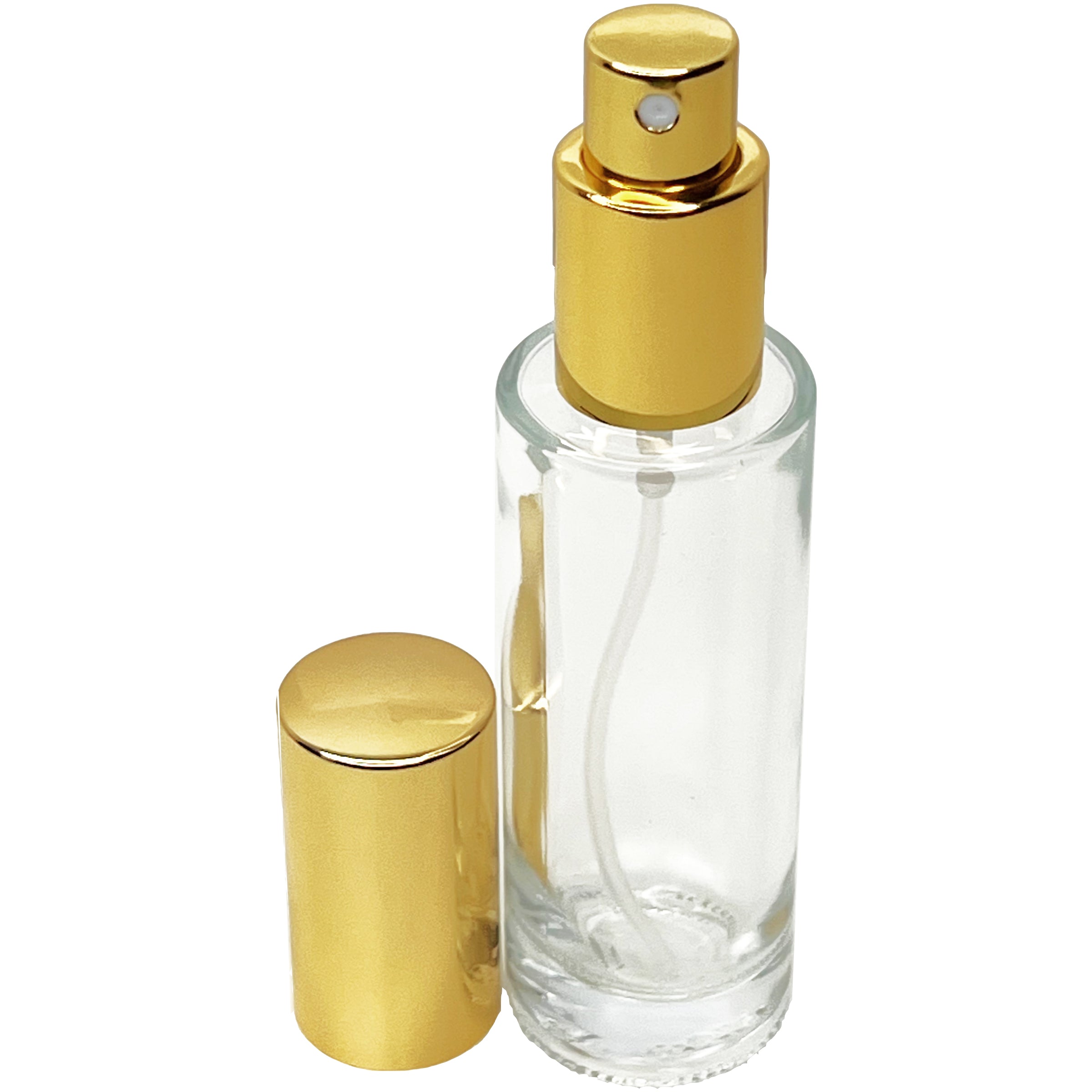 30ml 1oz thick glass cylinder perfume bottles 18mm sprayer