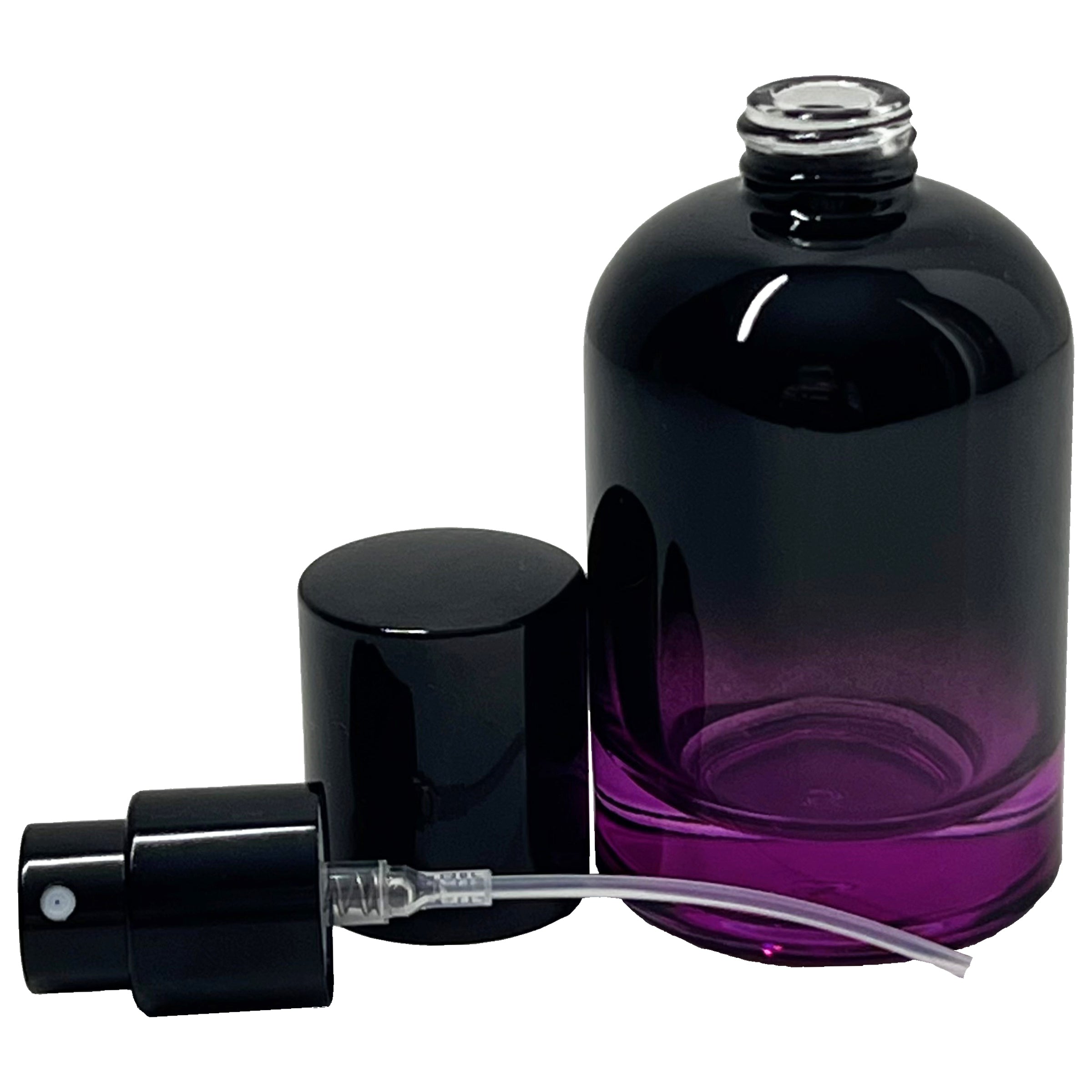 30ml 1oz Boston Round 6 colors Gradient Black perfume spray bottles