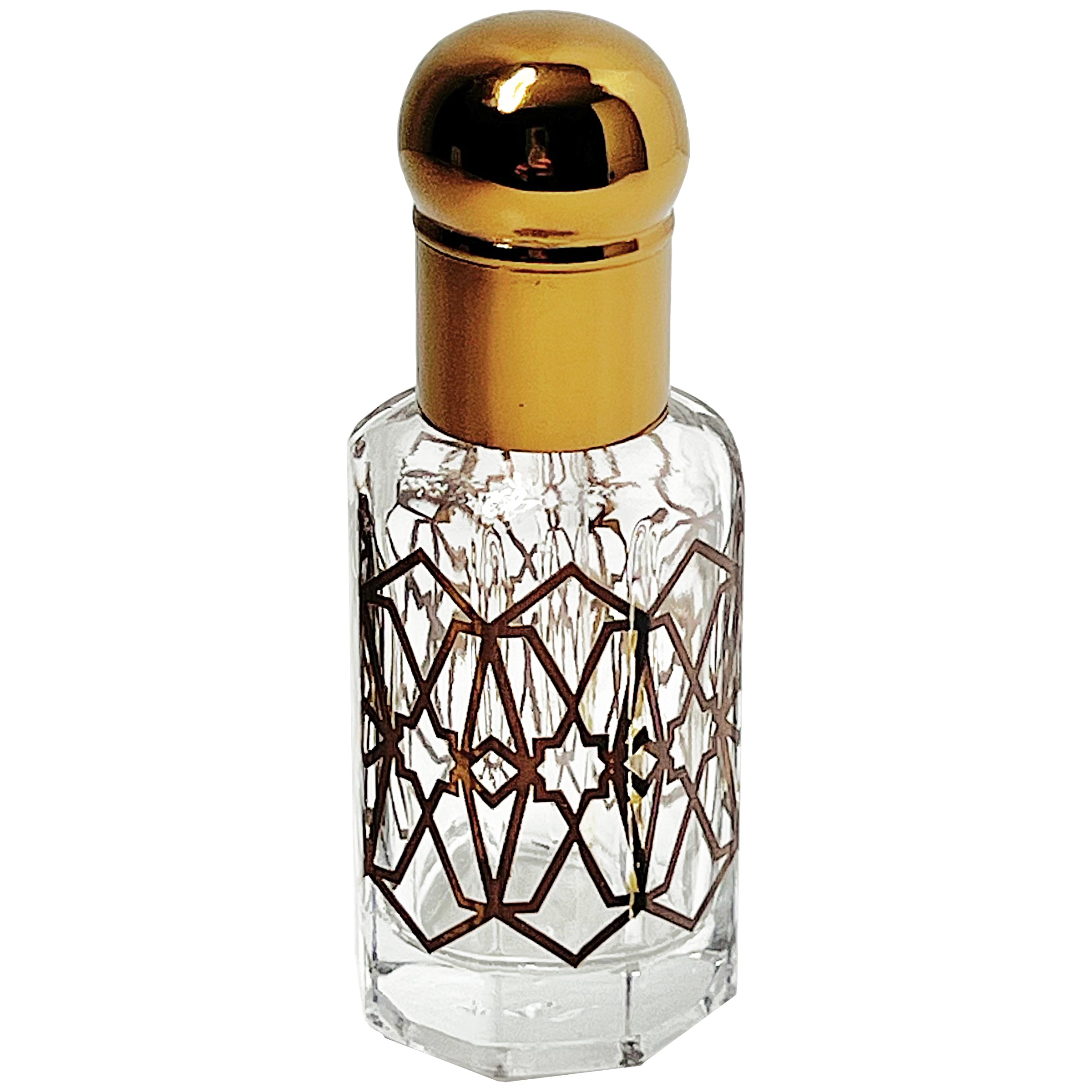 12ml attar glass dipstick essential oil oud thick decorated glass bottles