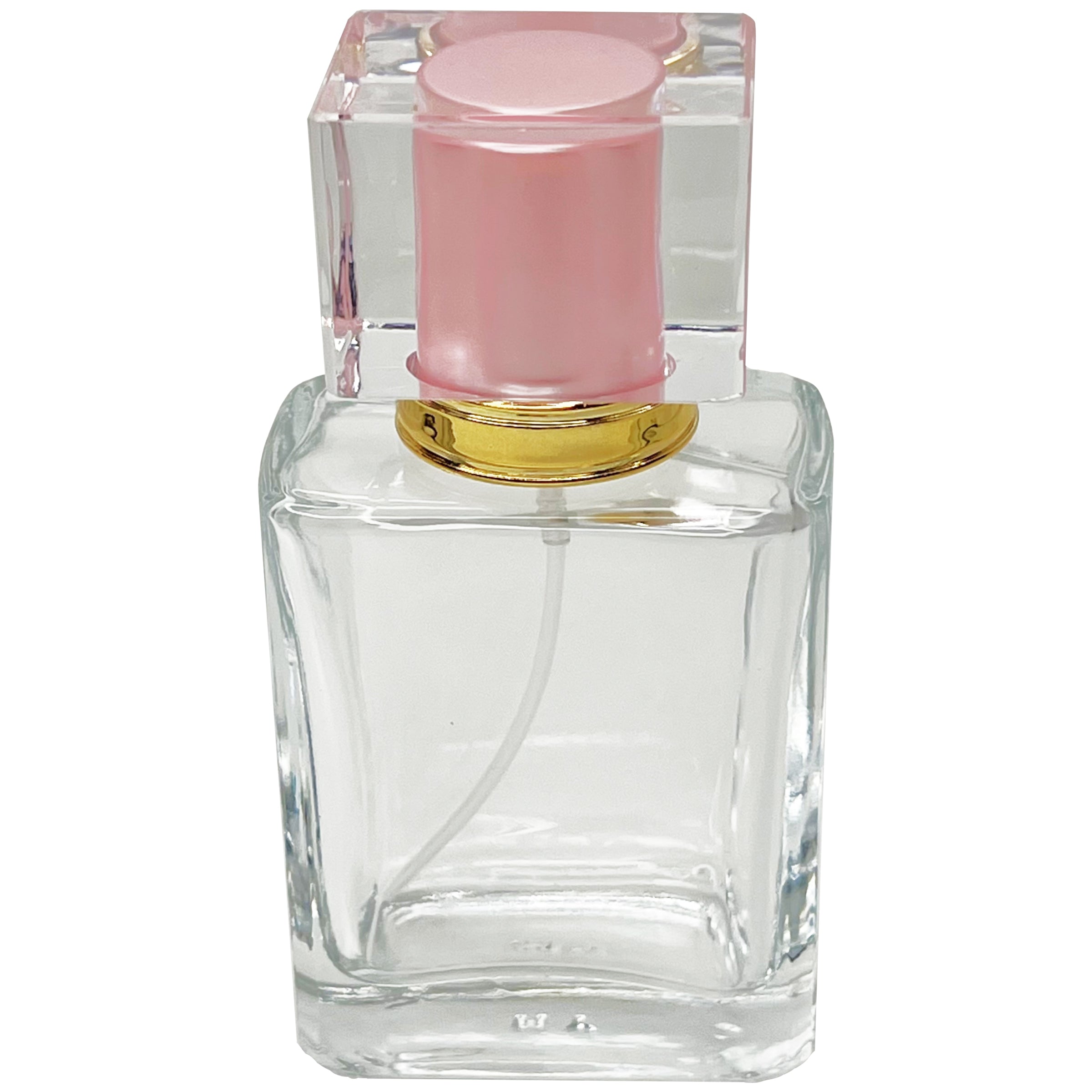 50ml 1.7oz clear square 6 colors perfume glass spray bottles
