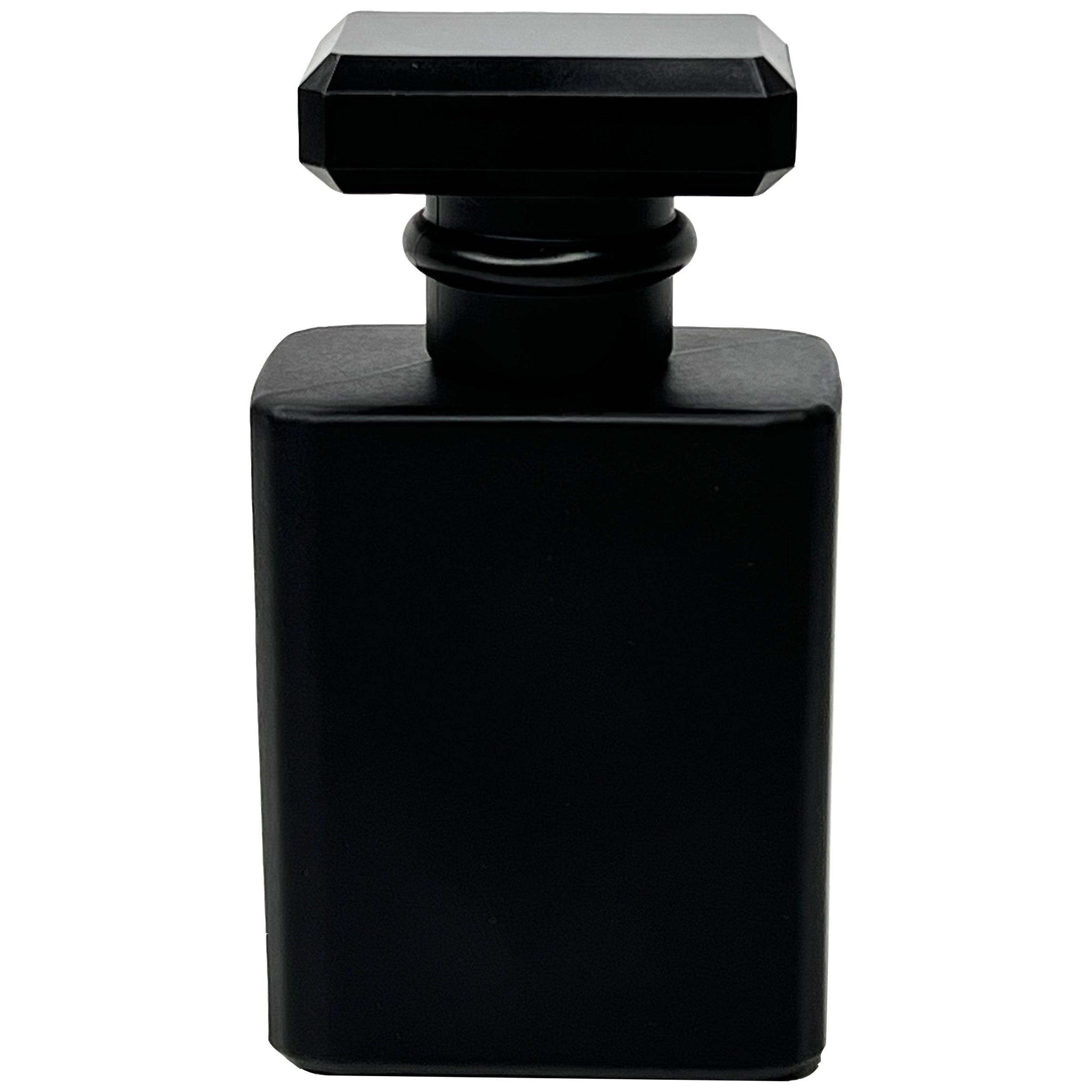50ml 1.7oz Matte black glass perfume bottle gold sprayer