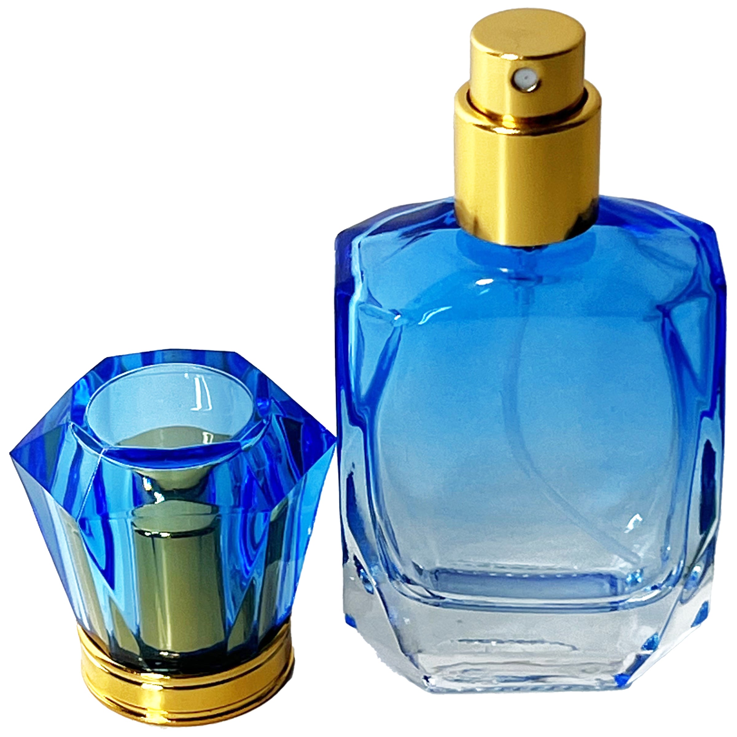 40ml 1.3oz vintage gradient colored glass diamond perfume spray bottles