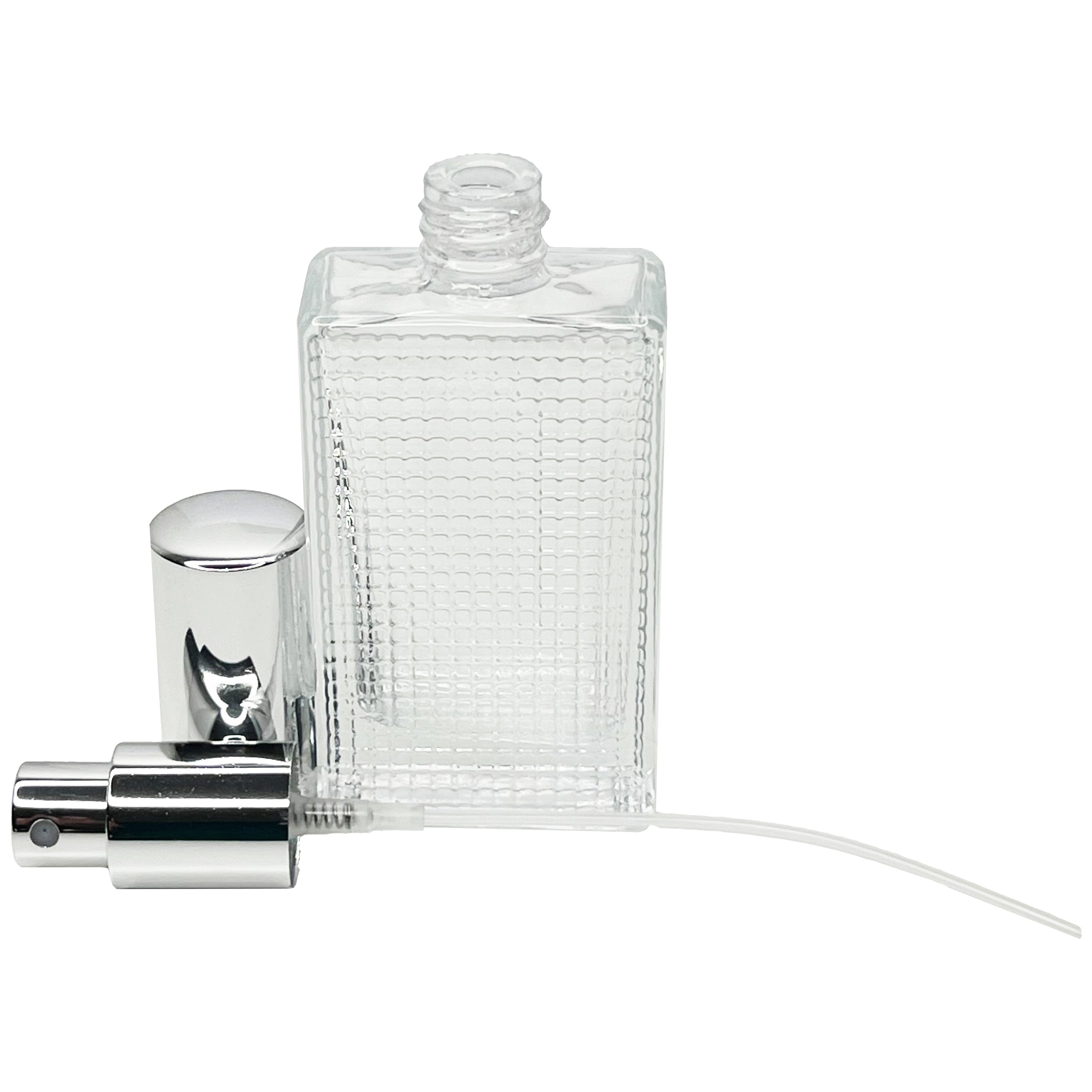 50ml 1.7oz grid glass perfume spray bottles