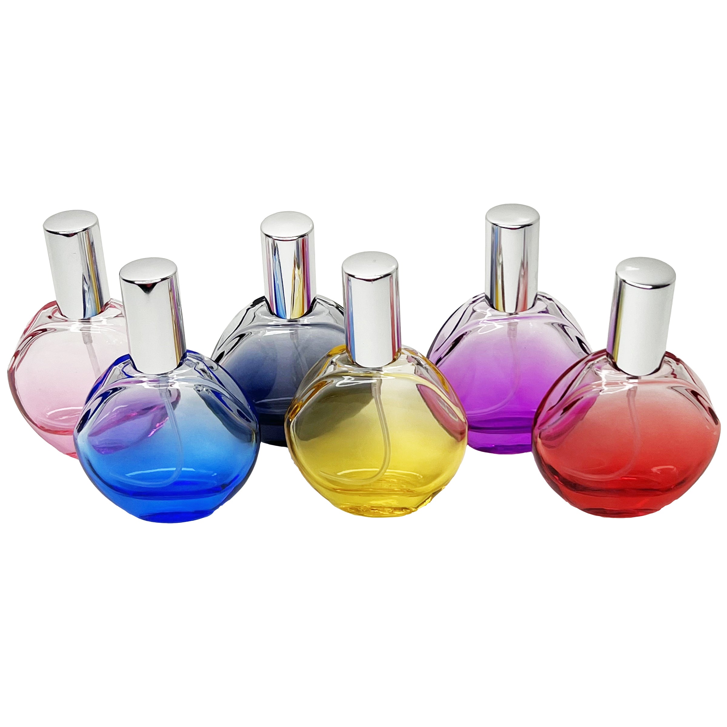 30ml 1oz 6 colors clear gradient glass spray bottles
