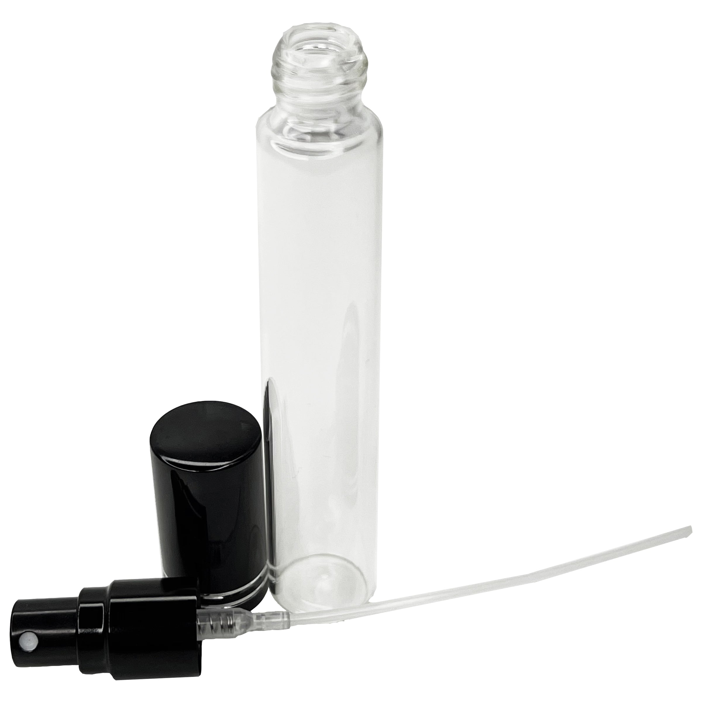 15ml 0.5oz Glass Spray Perfume Bottles Black Line Cap