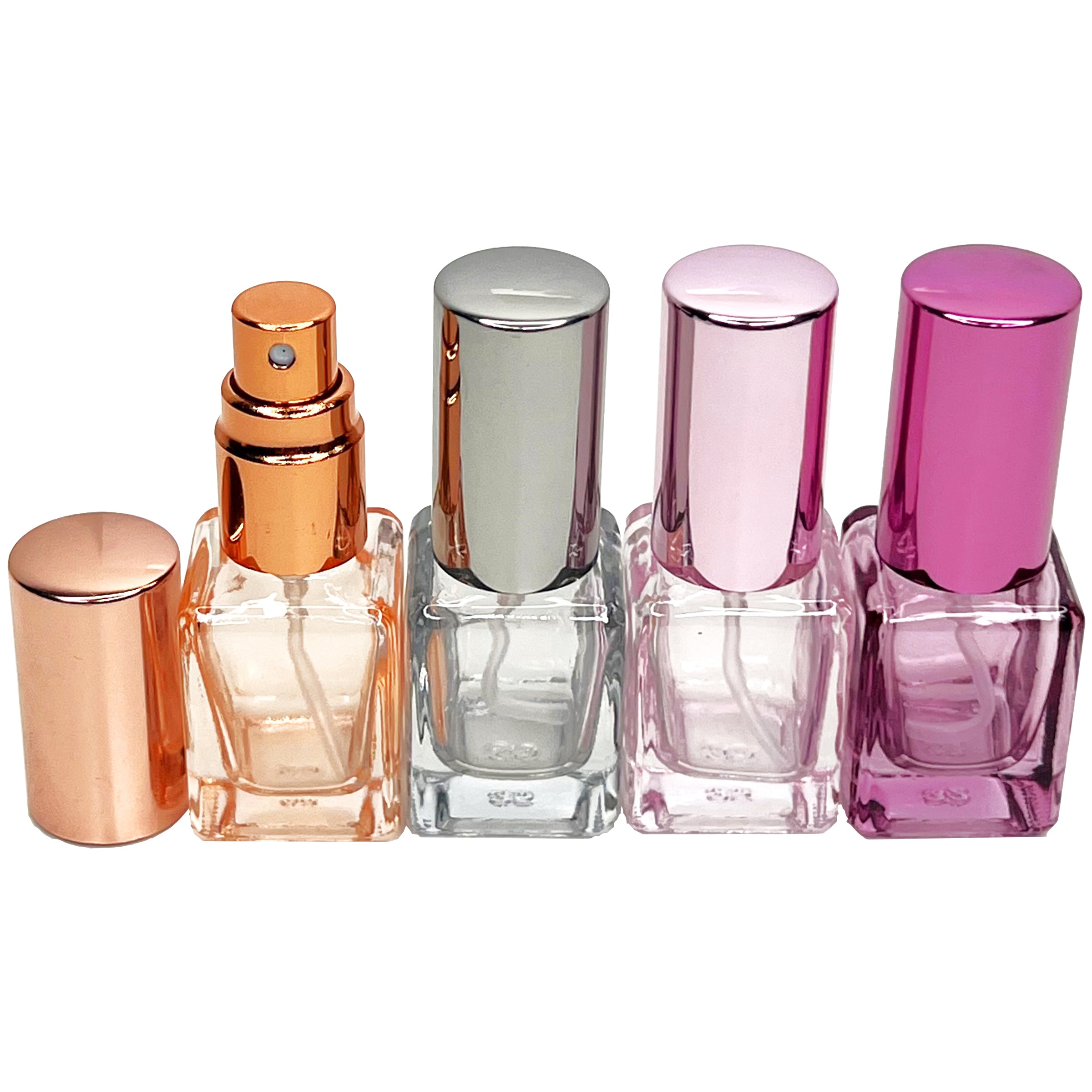 5ml 0.17oz colored cube thick glass mini perfume bottles