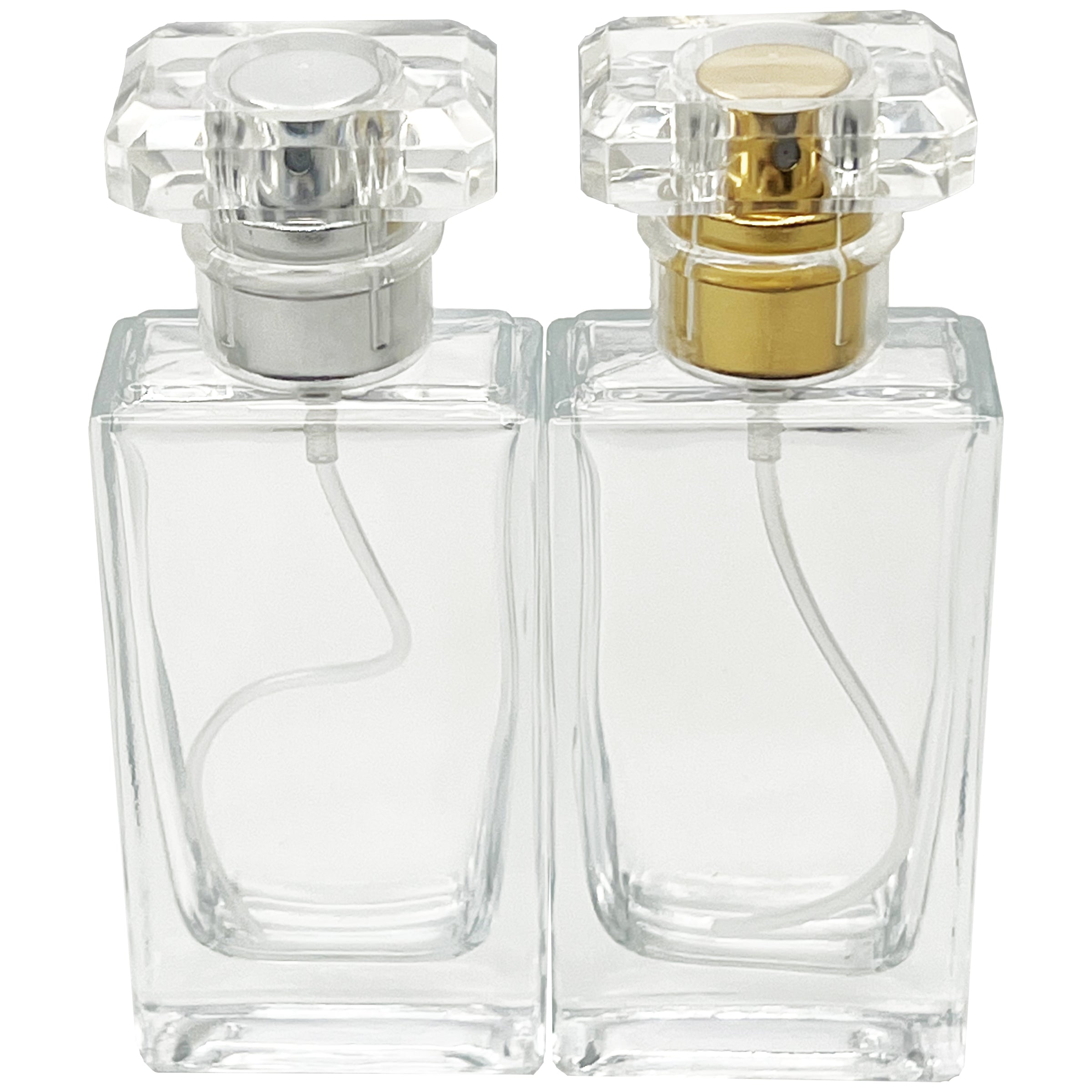 25ml tall T cap perfume spray bottles gold silver