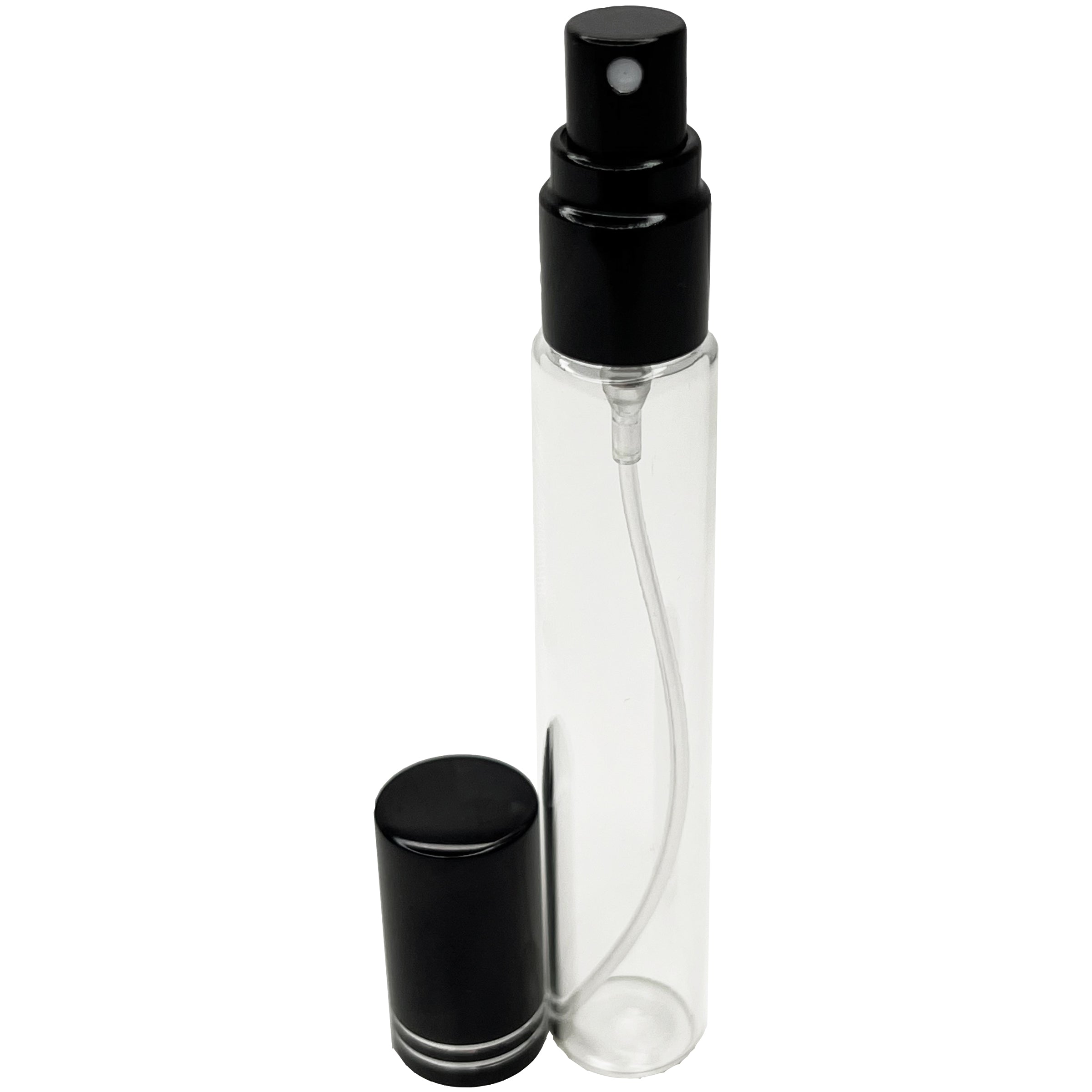15ml 0.5oz Glass Spray Perfume Bottles Black Line Cap