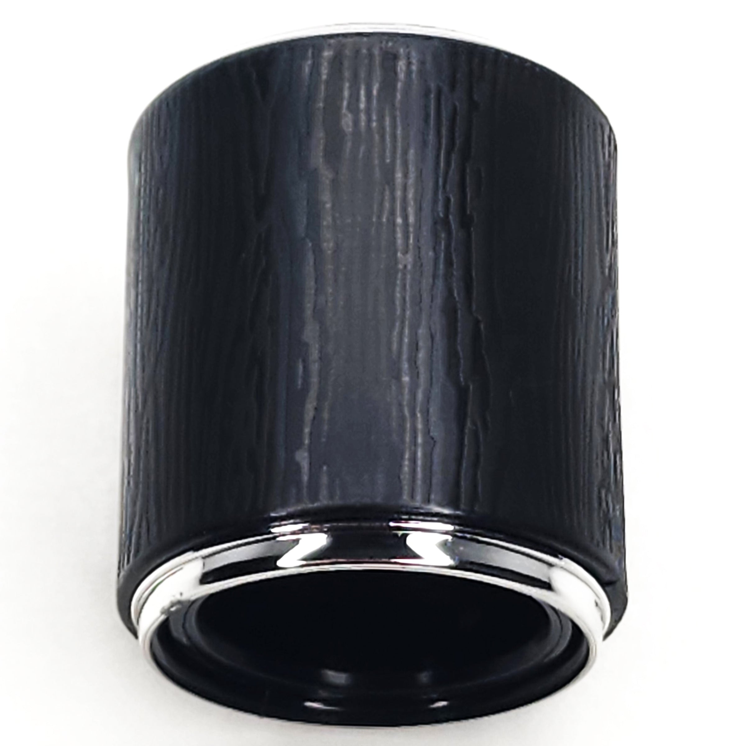 30ml 1oz Thick Glass Perfume Spray Round Bottles Black Silver Fancy Cap