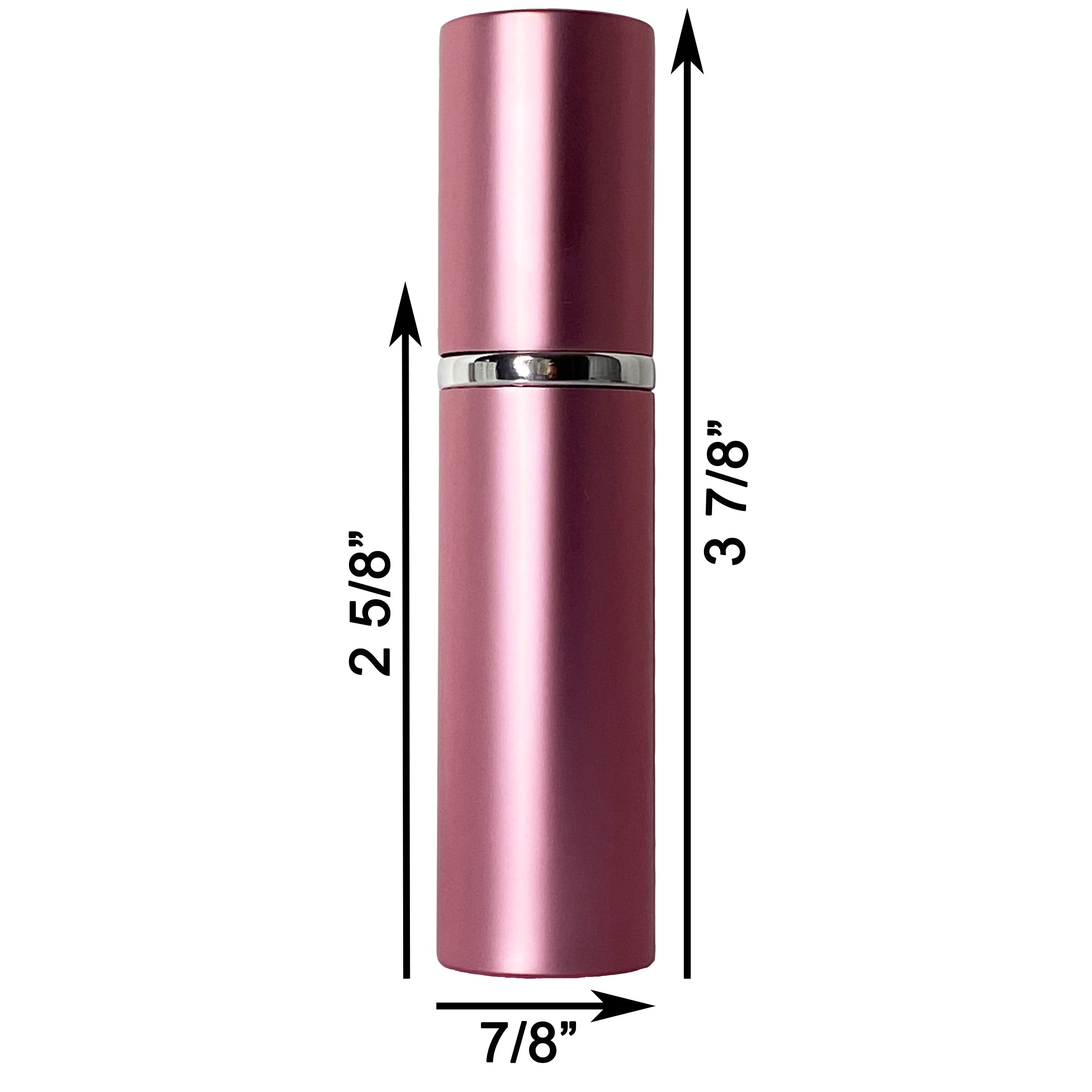 10ml 0.33oz Pink Perfume Glass Spray Deluxe Bottles Silver Atomizers