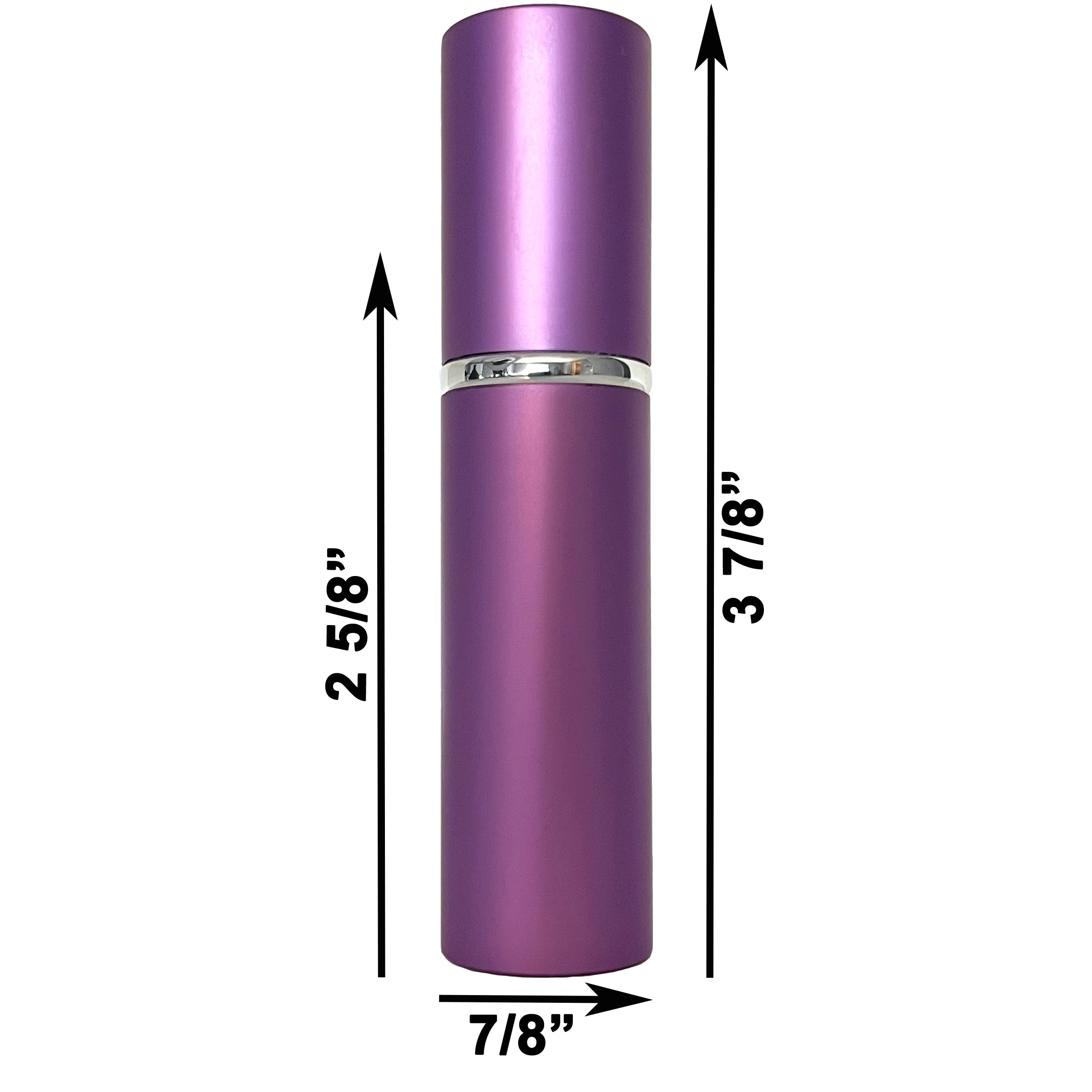 10ml 0.33oz Purple Perfume Glass Spray Deluxe Bottles Silver Atomizers