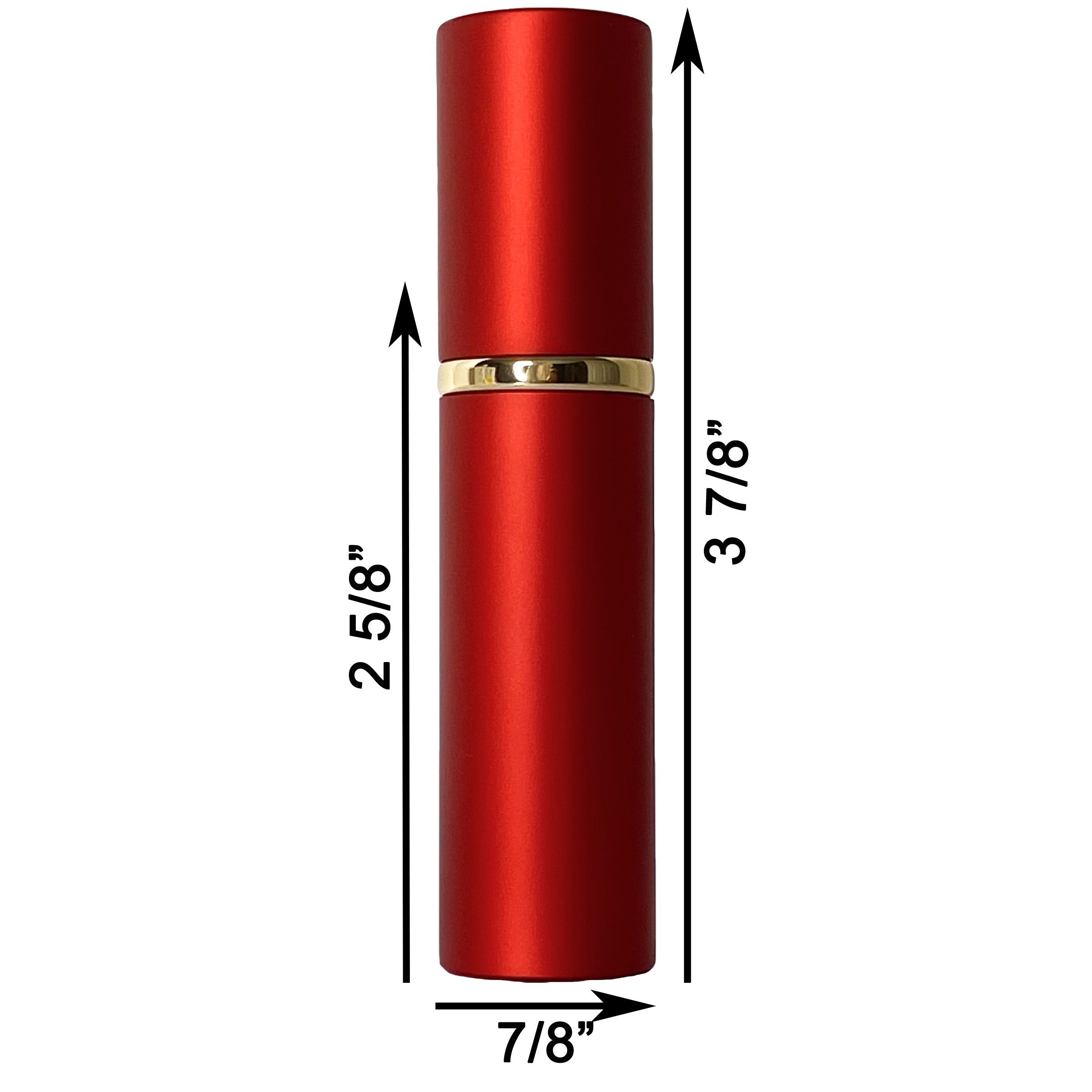 10ml 0.33oz Red Perfume Glass Spray Deluxe Bottles Gold Atomizers