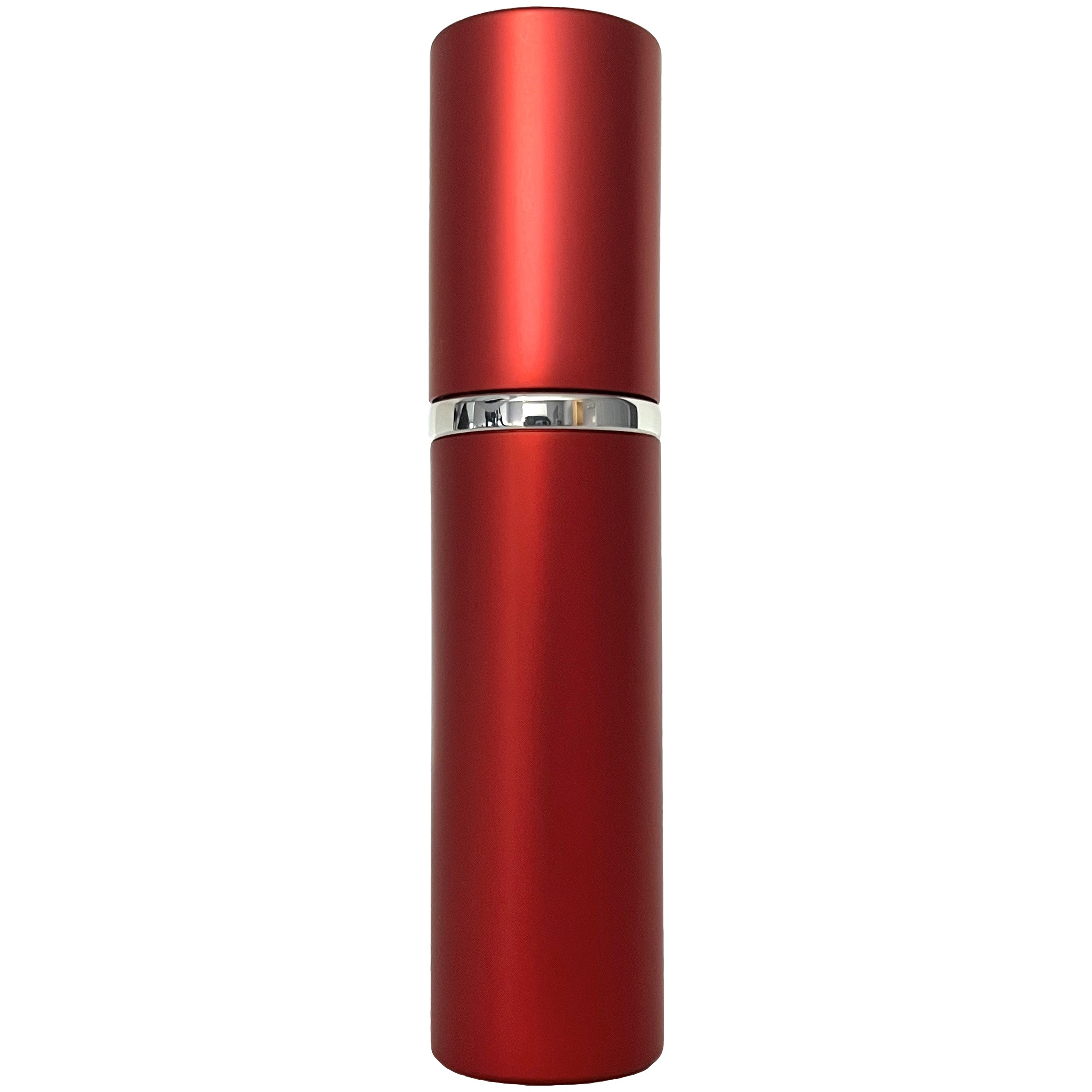 10ml 0.33oz Red Perfume Glass Spray Deluxe Bottles Silver Atomizers