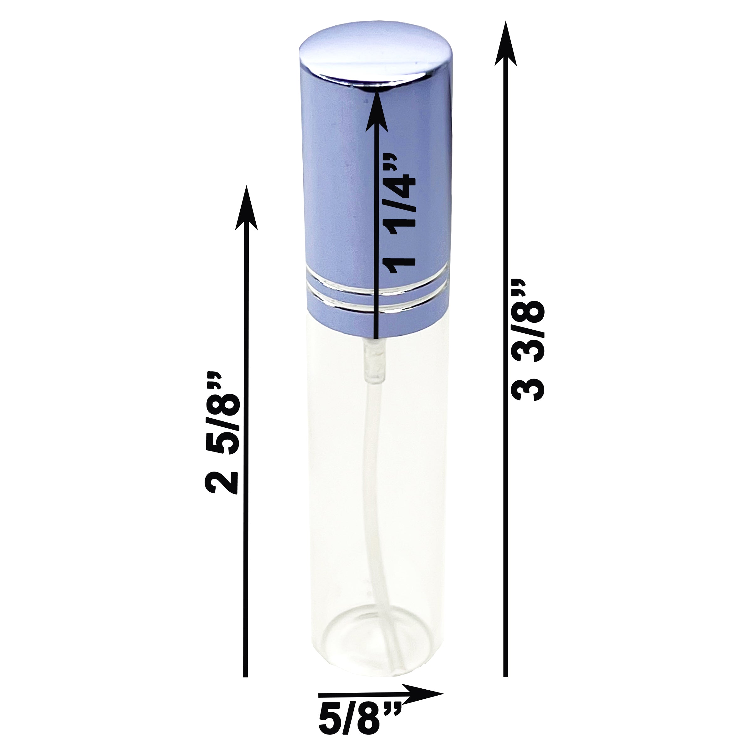 10ml 0.33oz Perfume Glass Spray Bottles Blue Line Cap