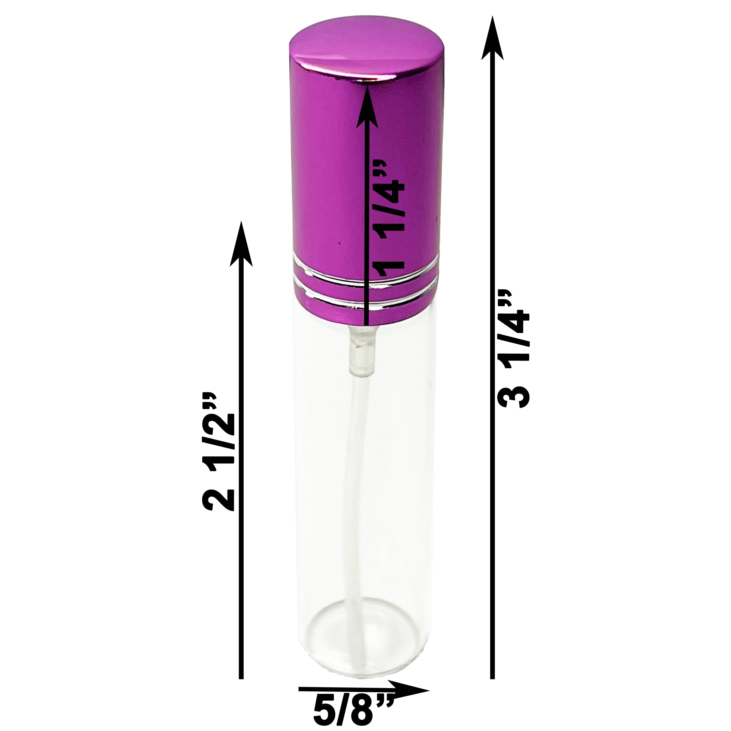 10ml 0.33oz Purple Perfume Glass Spray Bottles Purple Line Cap