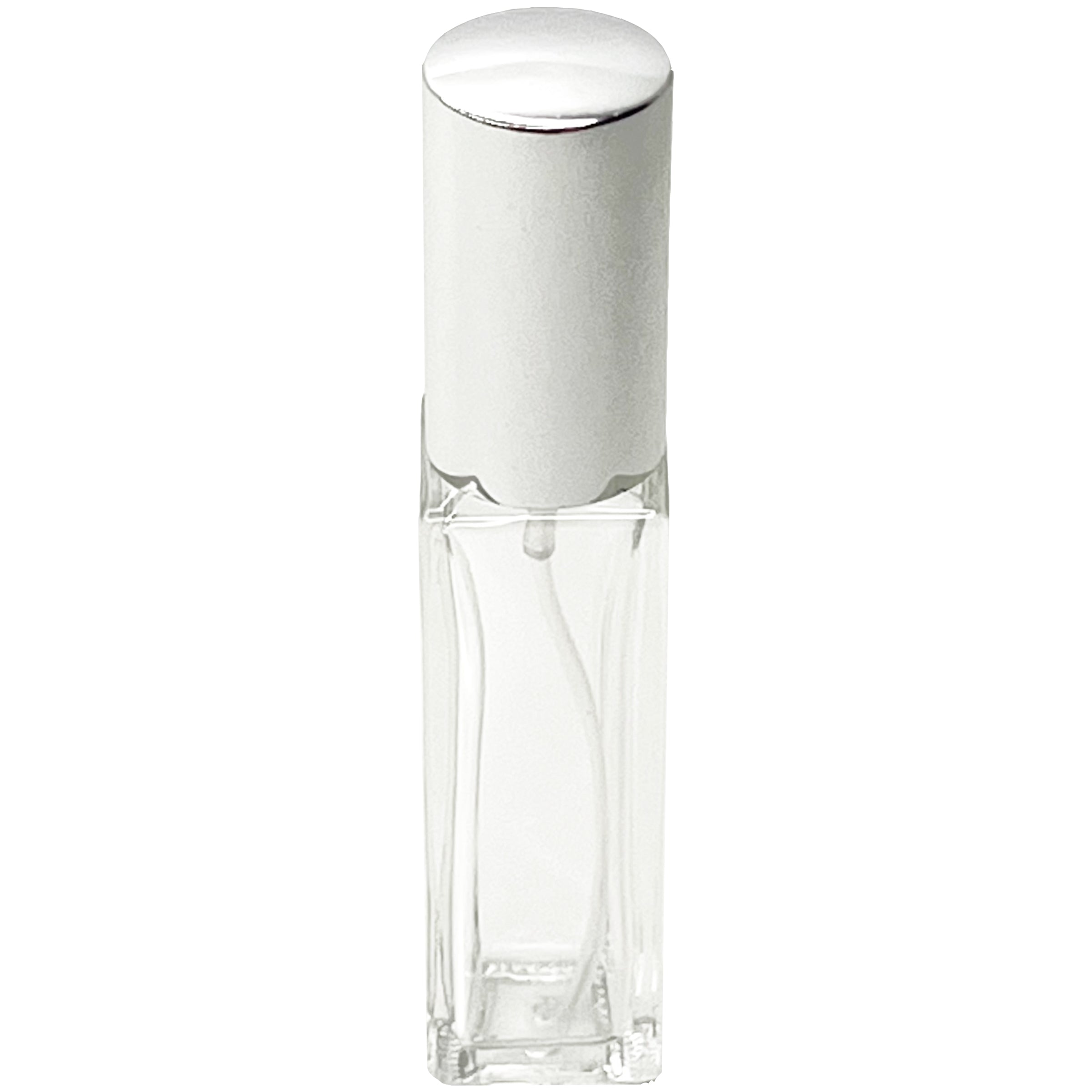 10ml 0.33oz Perfume Thick Glass Tall Spray Bottles Silver Atomizers