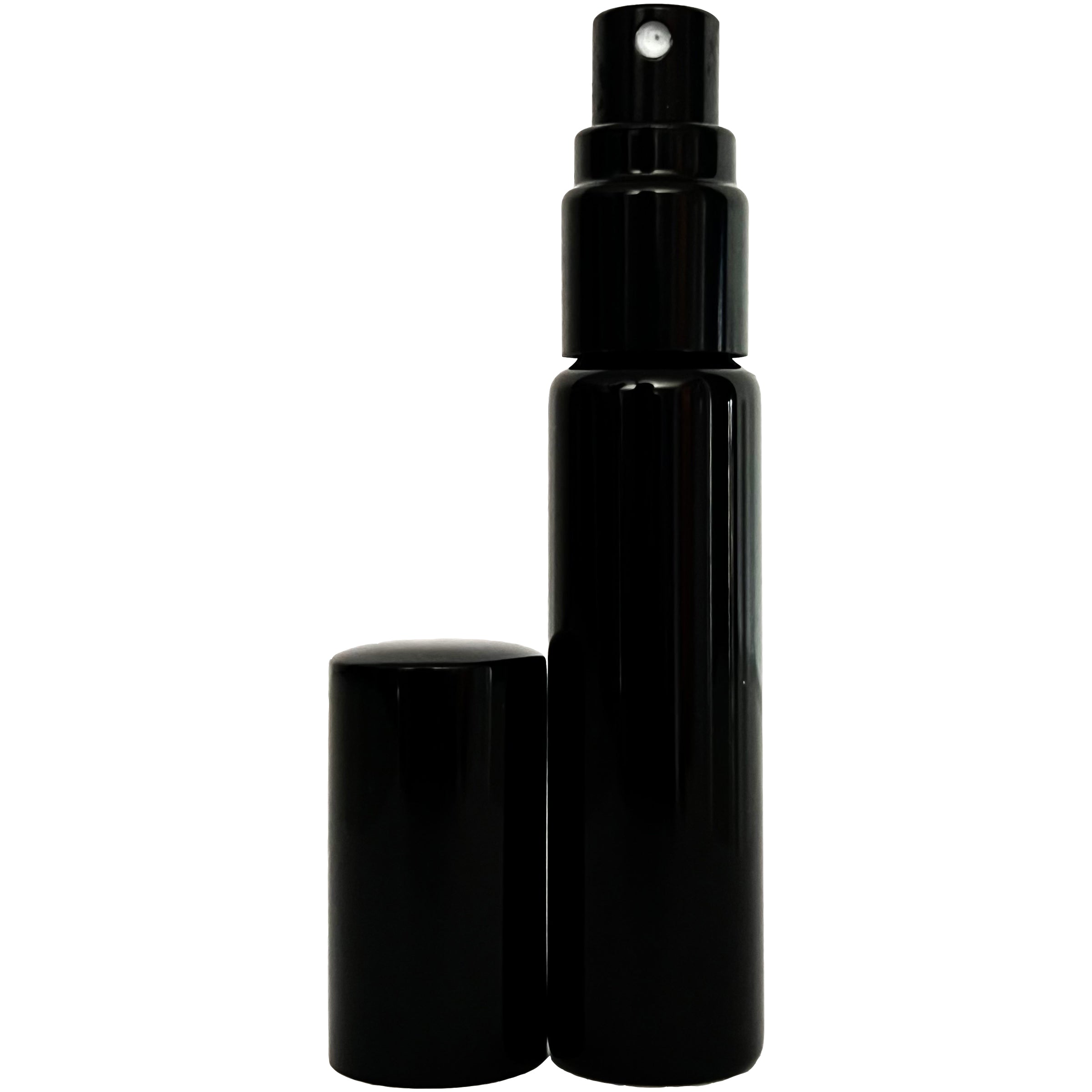 10ml 0.33oz Black UV Electroplated Glass Spray Bottles