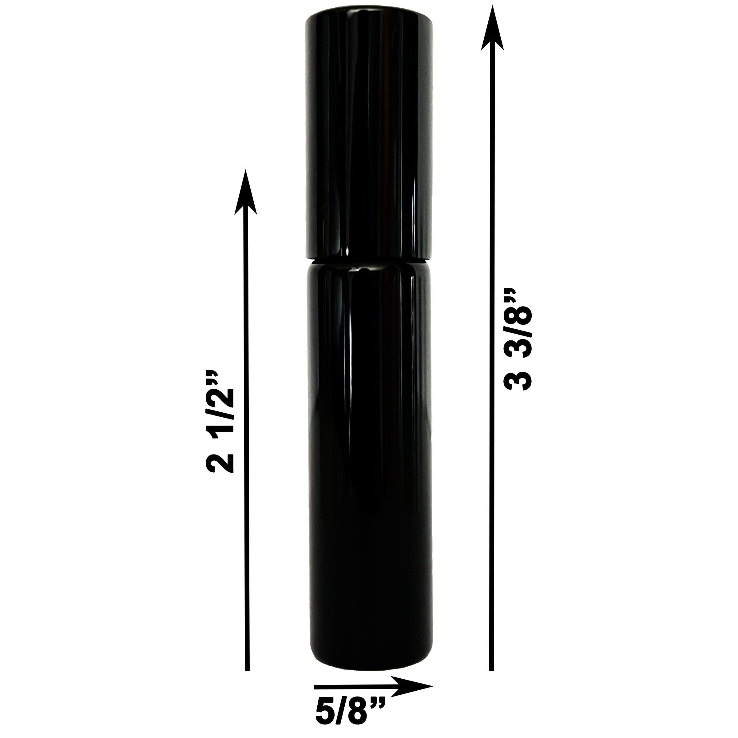 10ml 0.33oz Black UV Electroplated Glass Spray Bottles