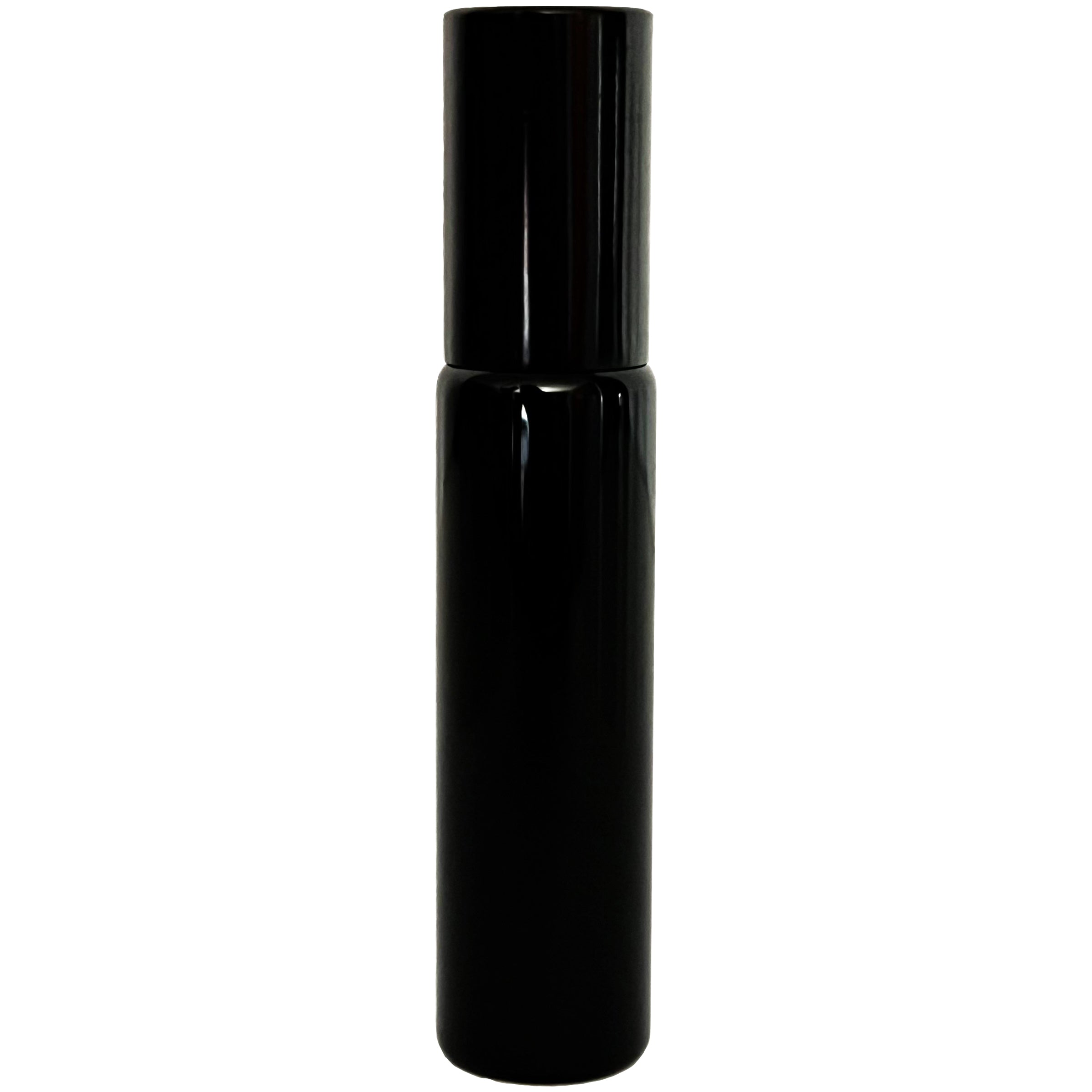 10ml 0.33oz Black UV Electroplated Roll on Glass Bottle Roller Ball