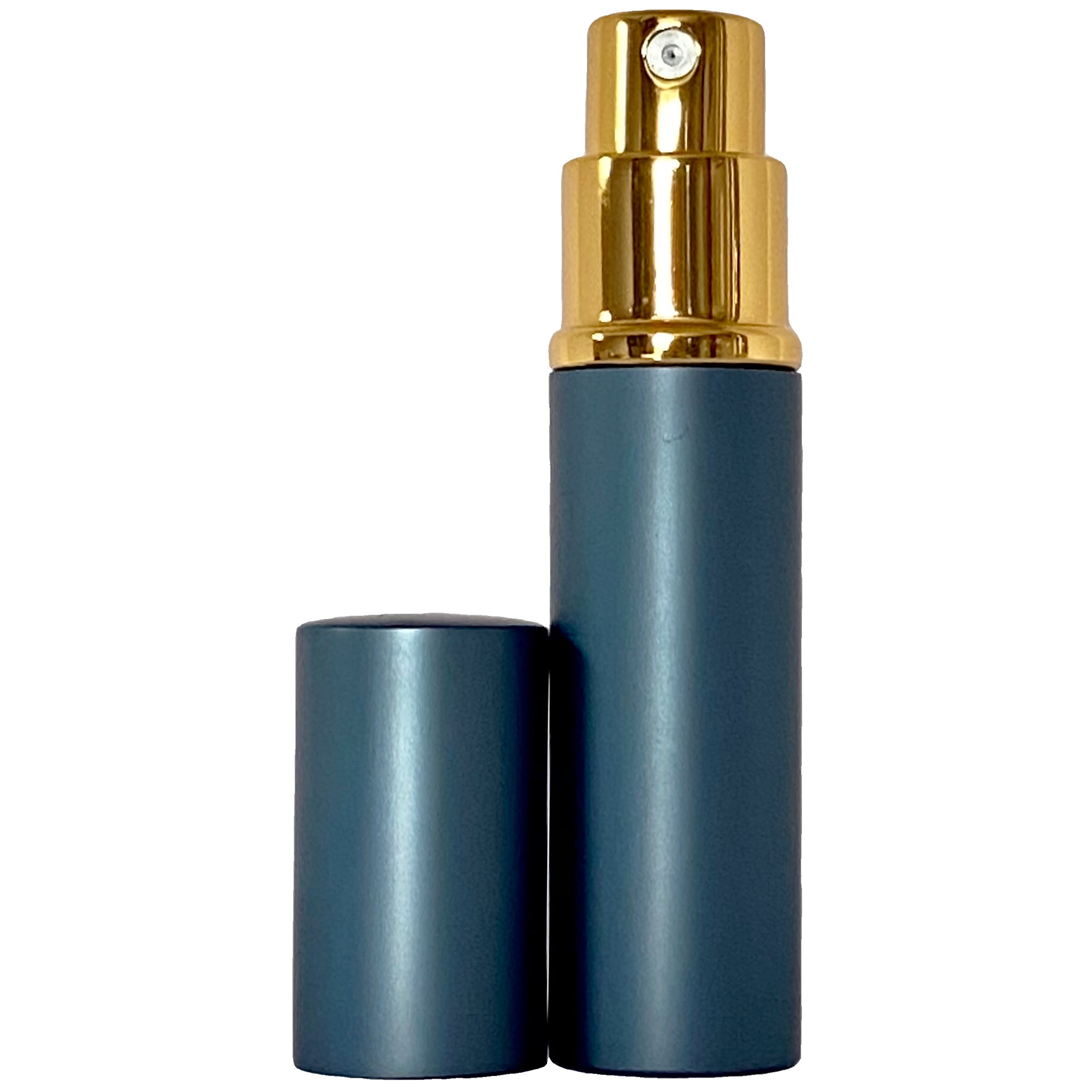 6ml 0.2oz Blue Perfume Glass Spray Deluxe Bottles Gold Atomizers