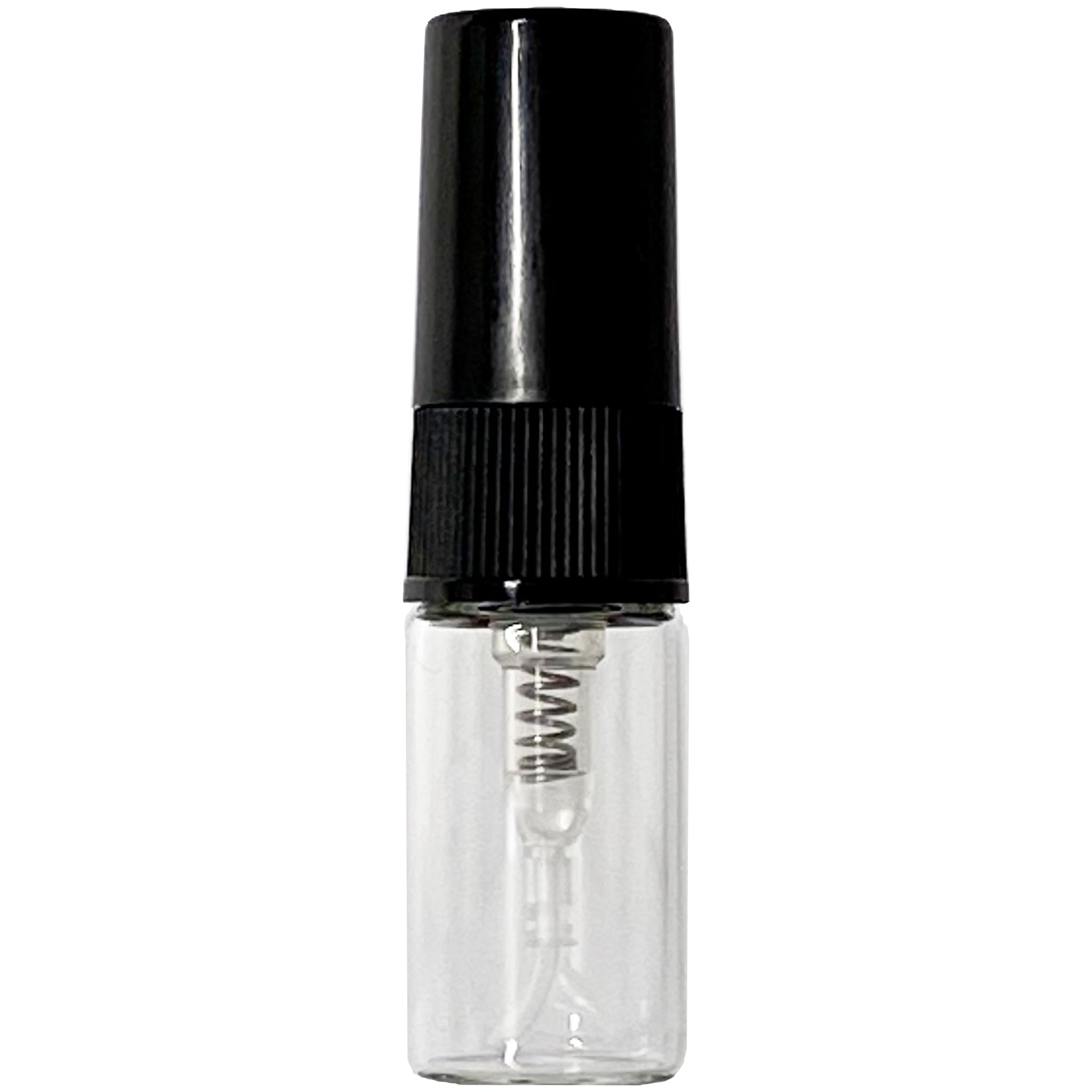 2ml 0.07oz Clear Perfume Glass Spray Bottles Black Atomizer