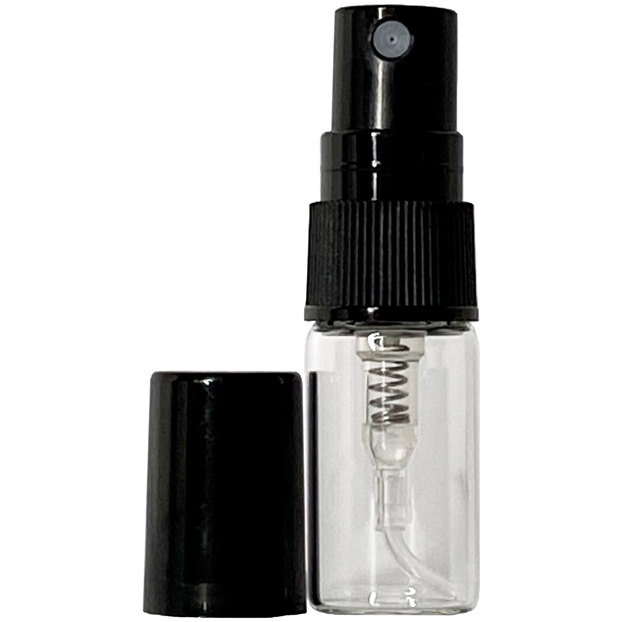 2ml 0.07oz Clear Perfume Glass Spray Bottles Black Atomizer