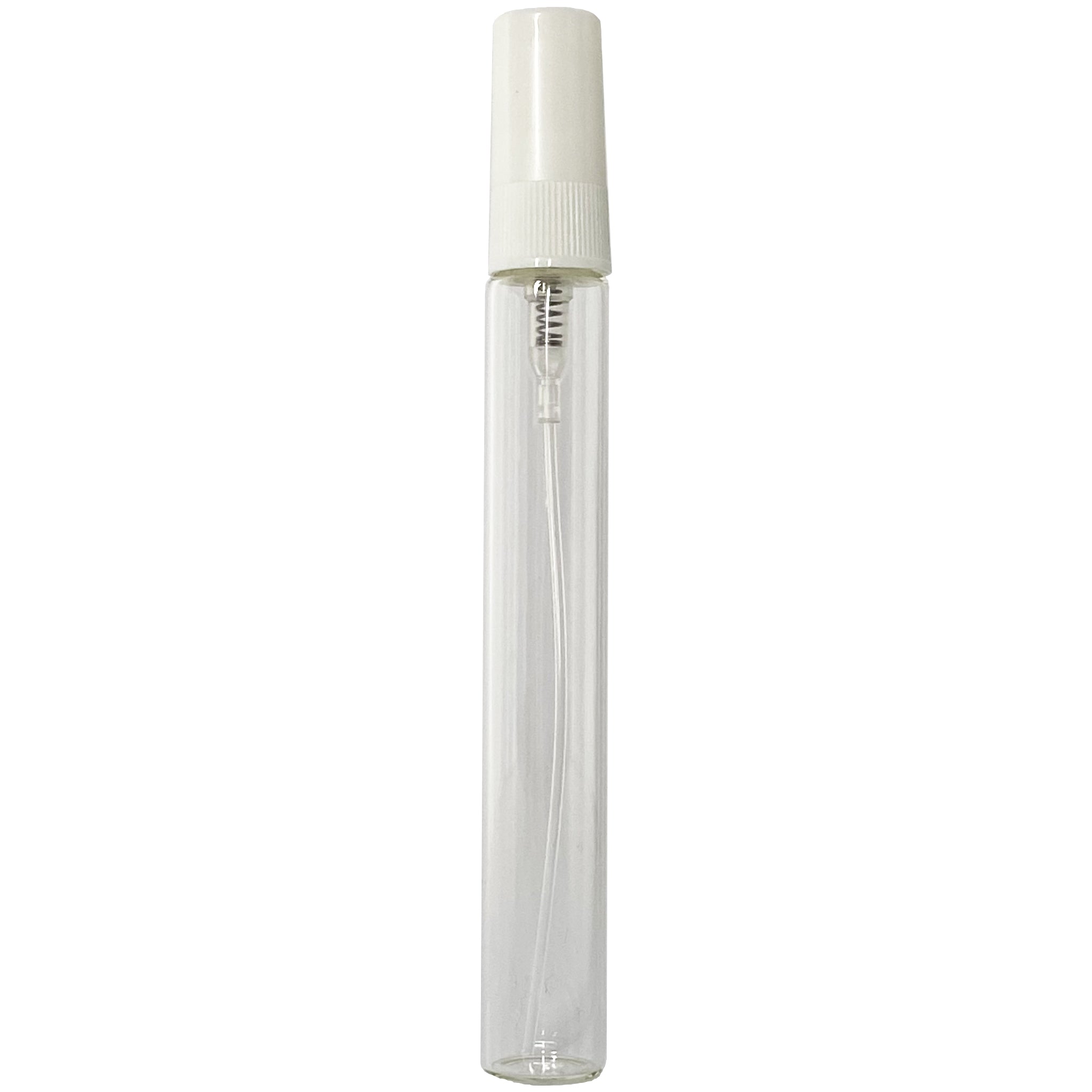10ml 0.33oz Clear Perfume Tall Glass Spray Bottles White Atomizers