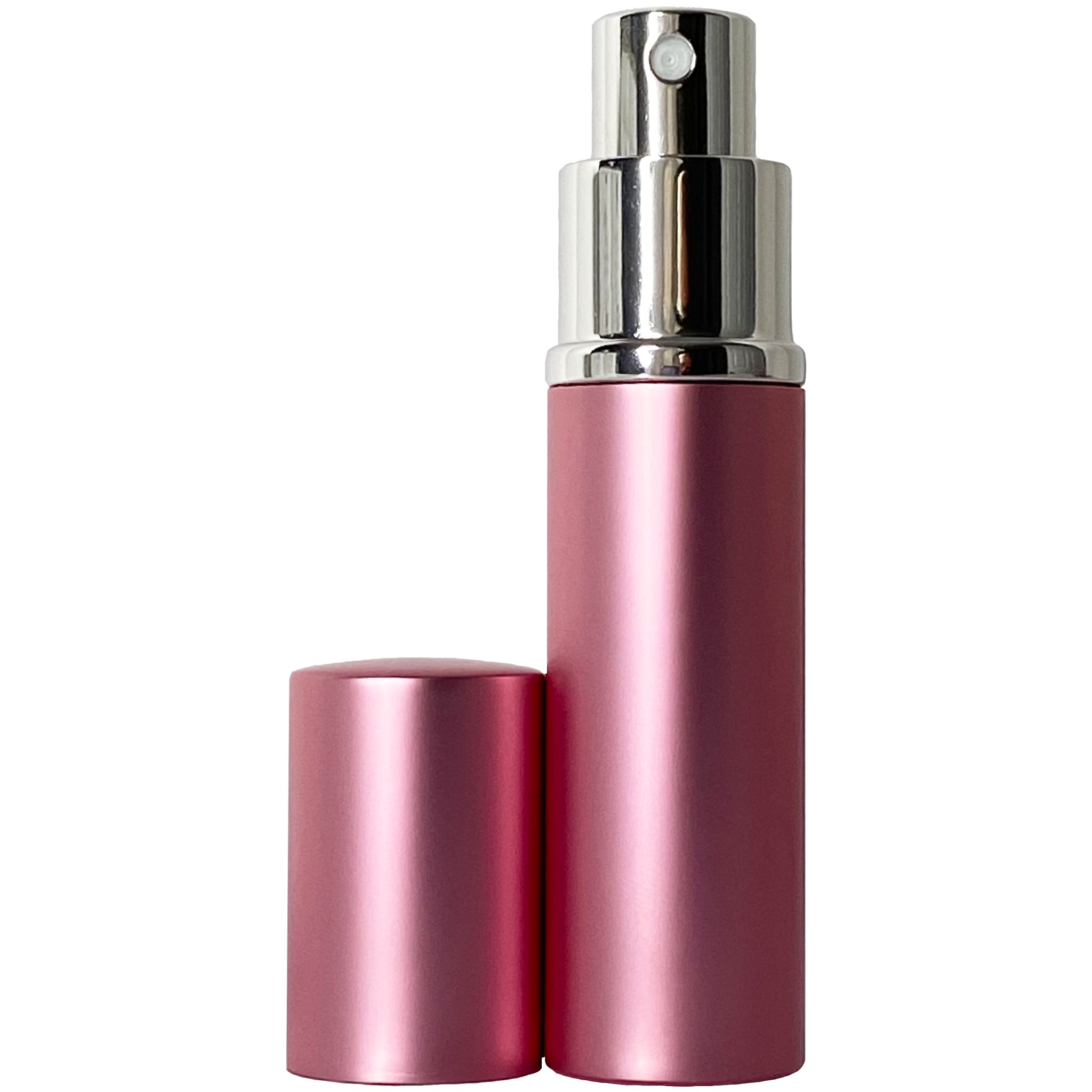 10ml 0.33oz Pink Perfume Glass Spray Deluxe Bottles Silver Atomizers