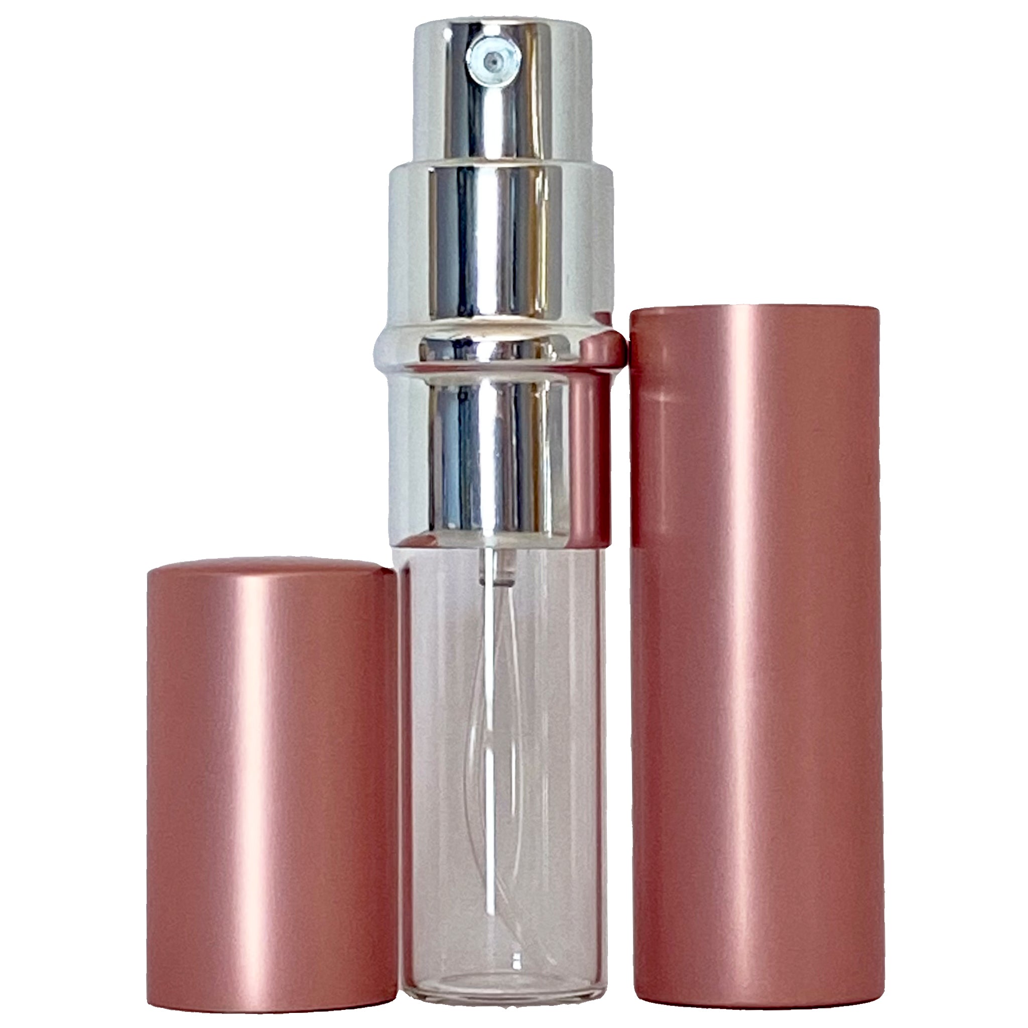 6ml 0.2oz Pink Perfume Glass Spray Deluxe Bottles Silver Atomizers