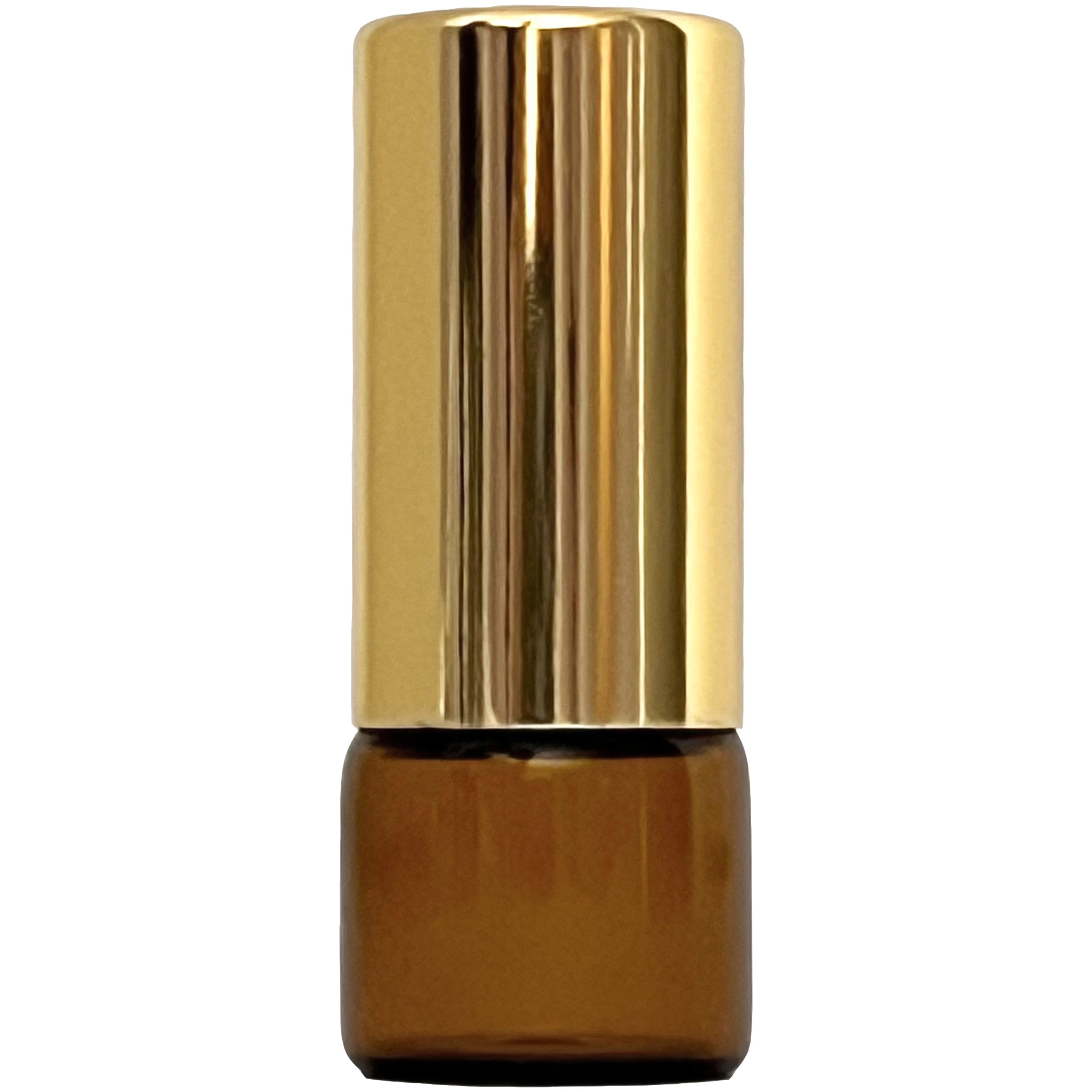 1ml 0.03oz Amber Glass Roll On Roller Bottles Gold Caps