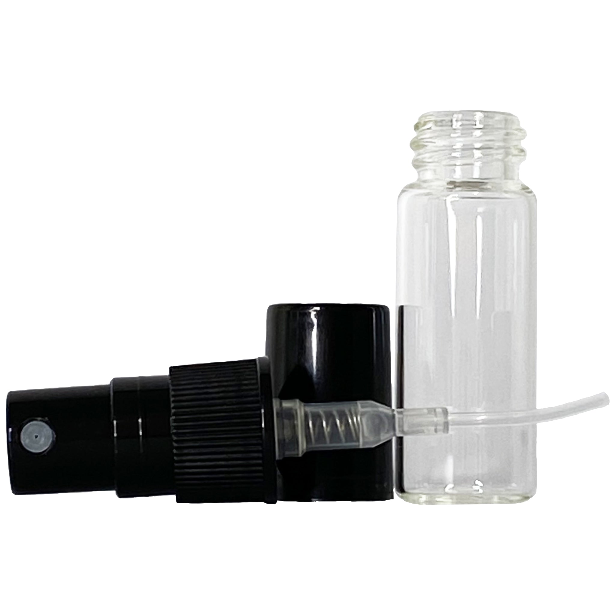 3ml 0.1oz Clear Perfume Glass Spray Bottles Black Atomizers