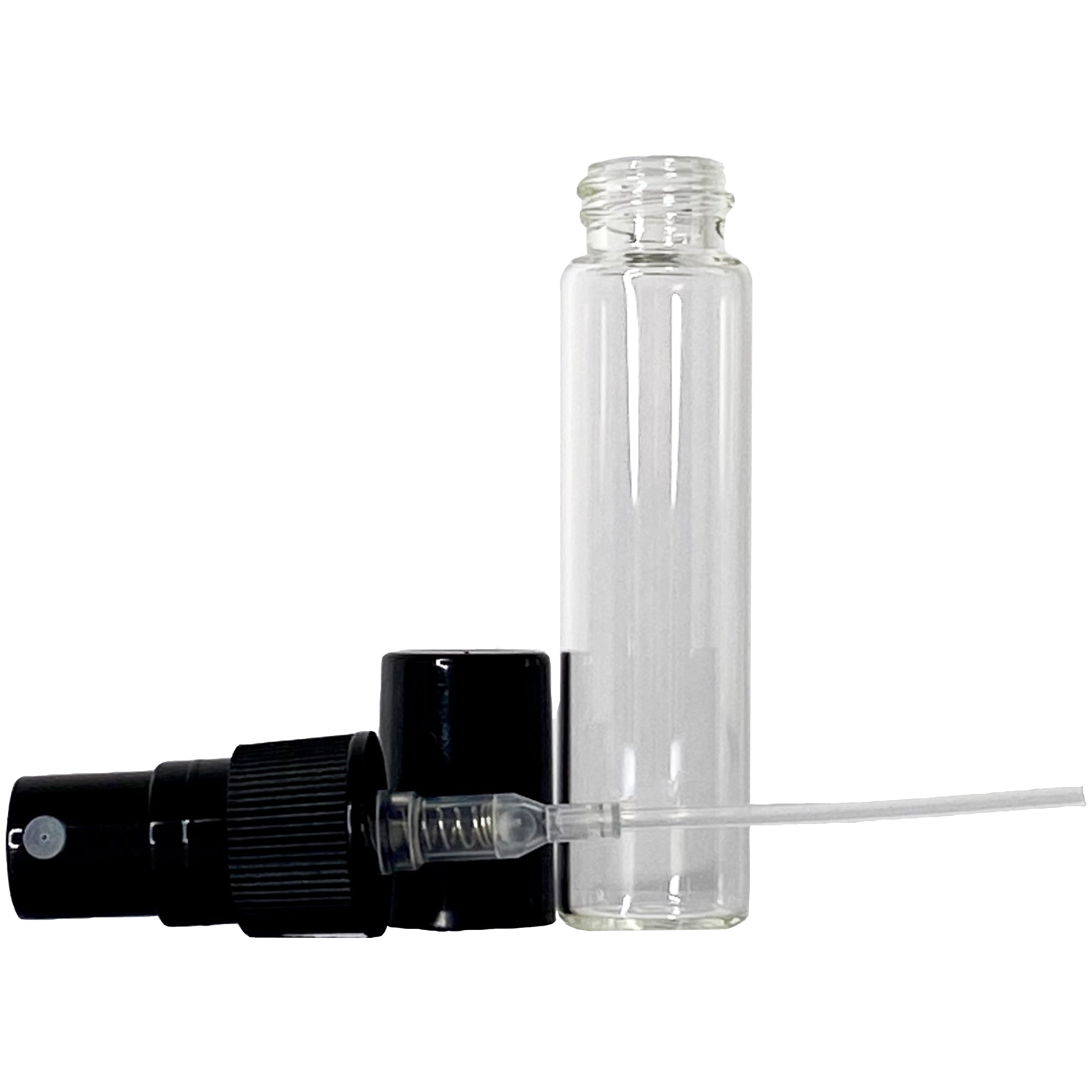 5ml 0.17oz Clear Perfume Glass Spray Bottles Black Atomizers