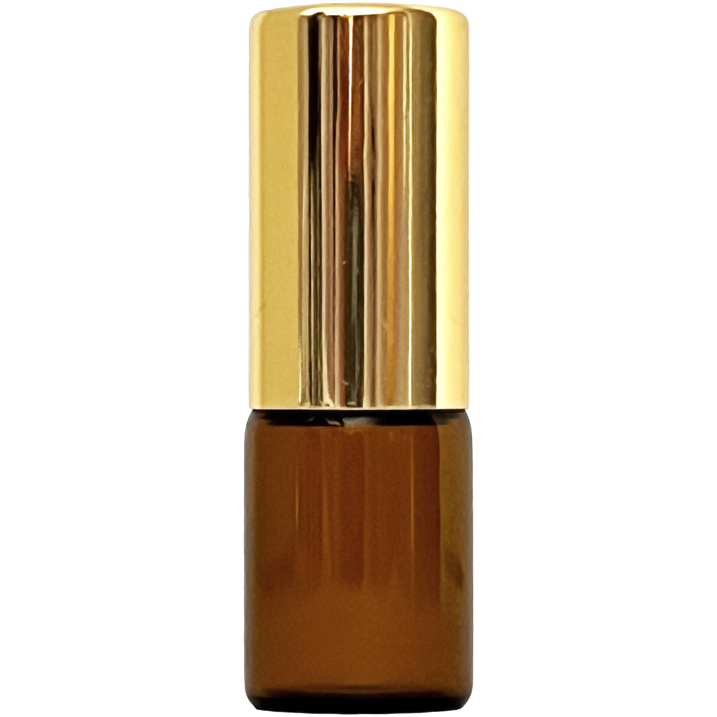 2ml 0.07oz Amber Glass Roll On Roller Bottles Gold Cap