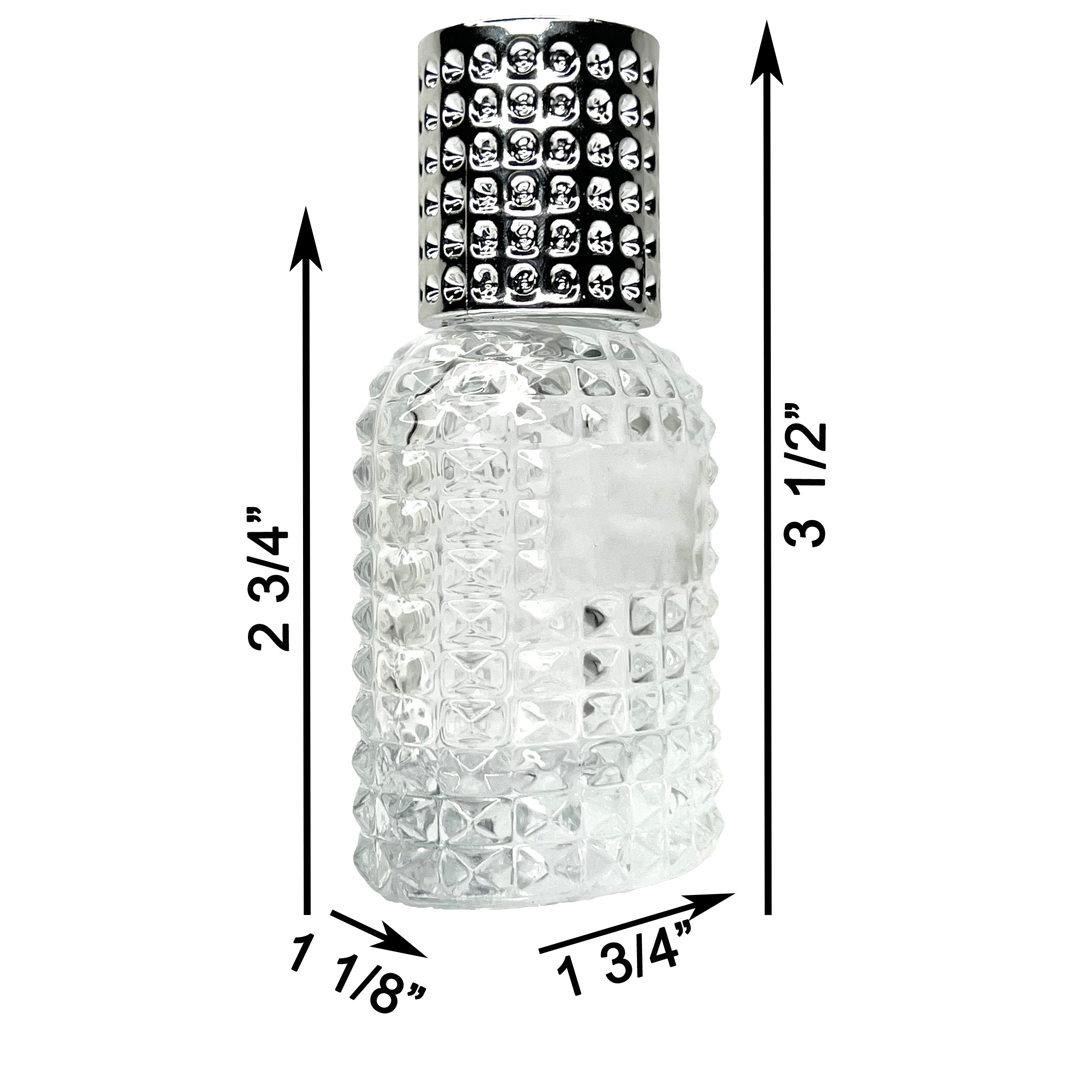 30ml 1oz Perfume Pineapple Glass Spray Bottles Silver Atomizers