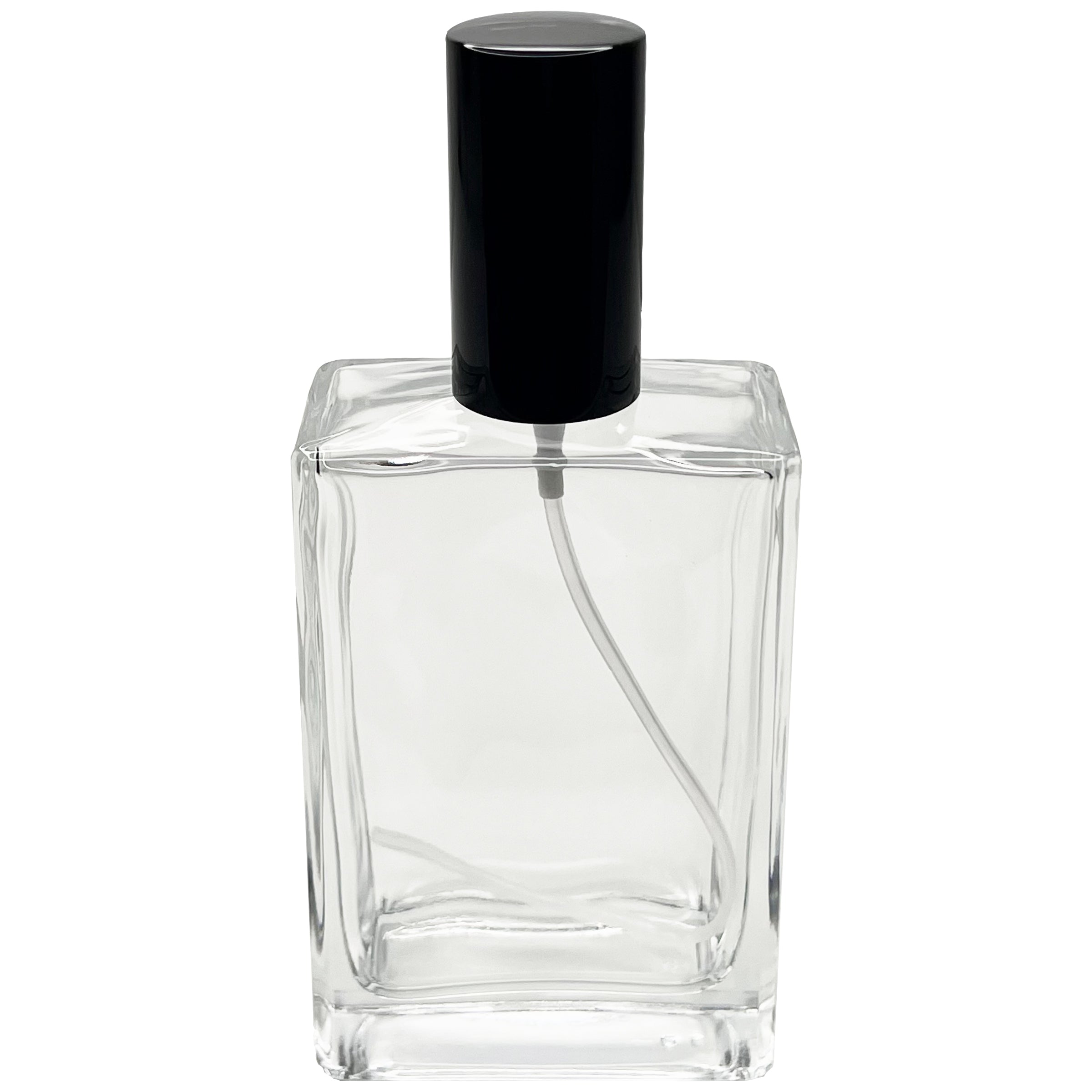 120ml 4oz Perfume Thick Glass Square Spray Bottles Black Atomizers