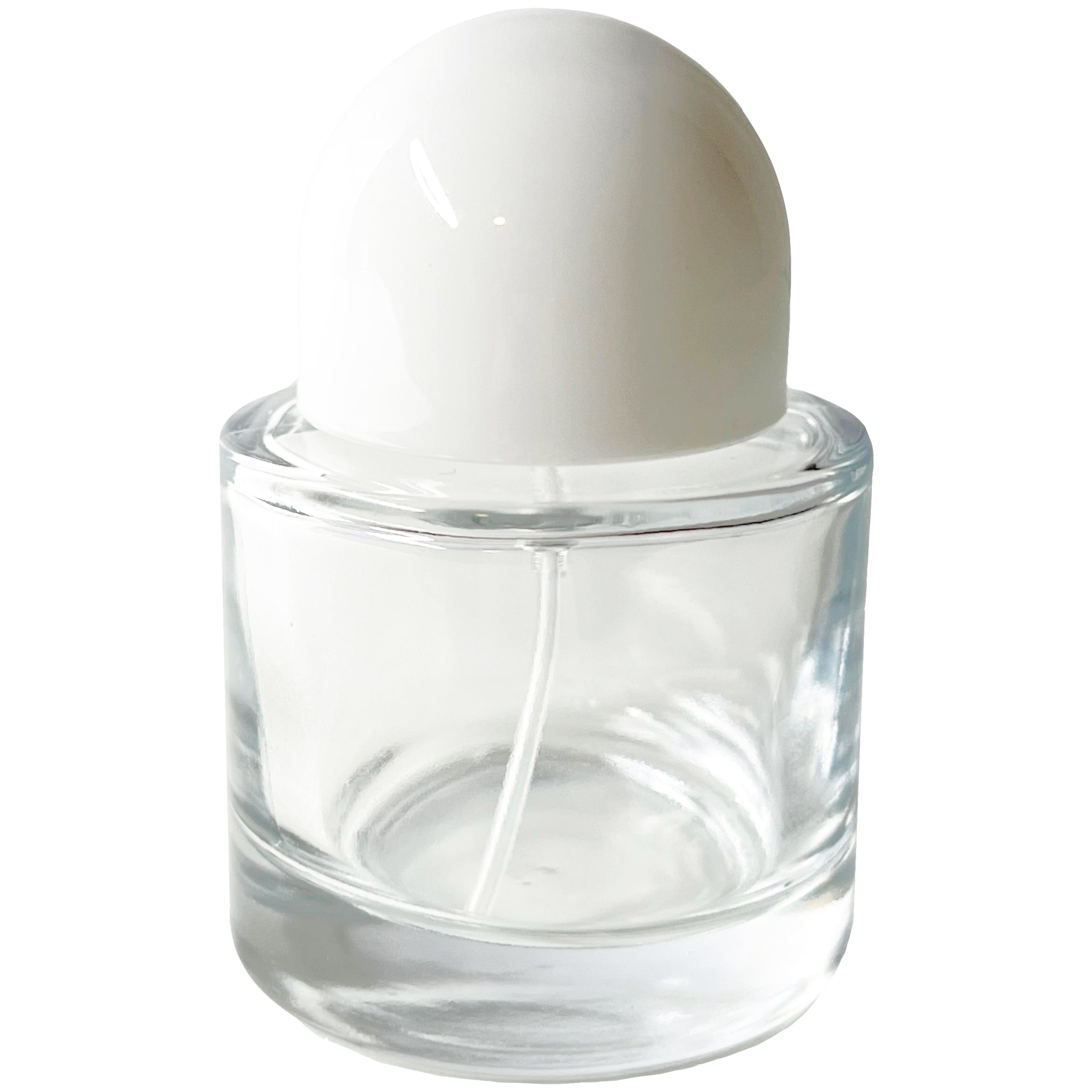 30ml 1oz Round White Half Cap Thick Glass Spray Bottles