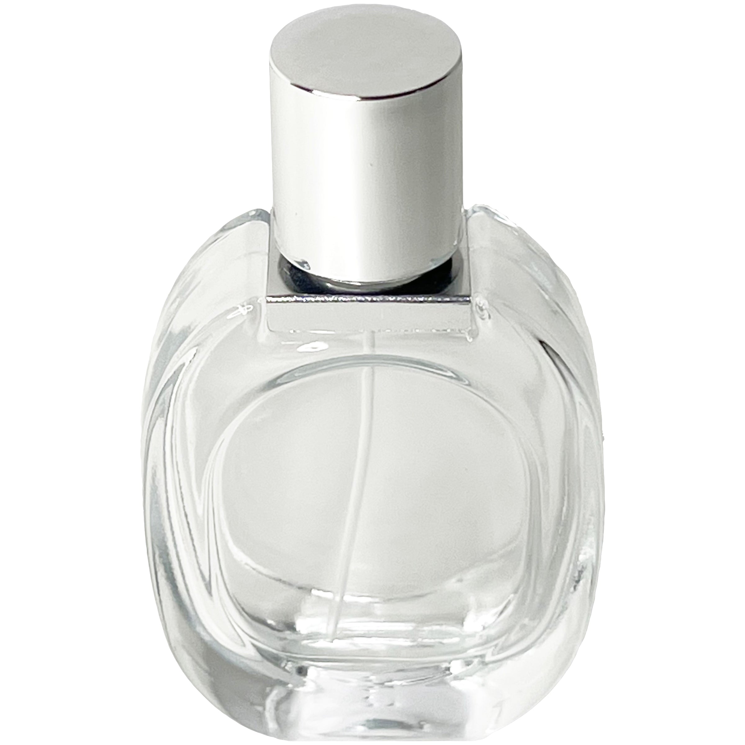 30ml 1oz Glass Perfume Oval Spray Bottles Silver Atomizer