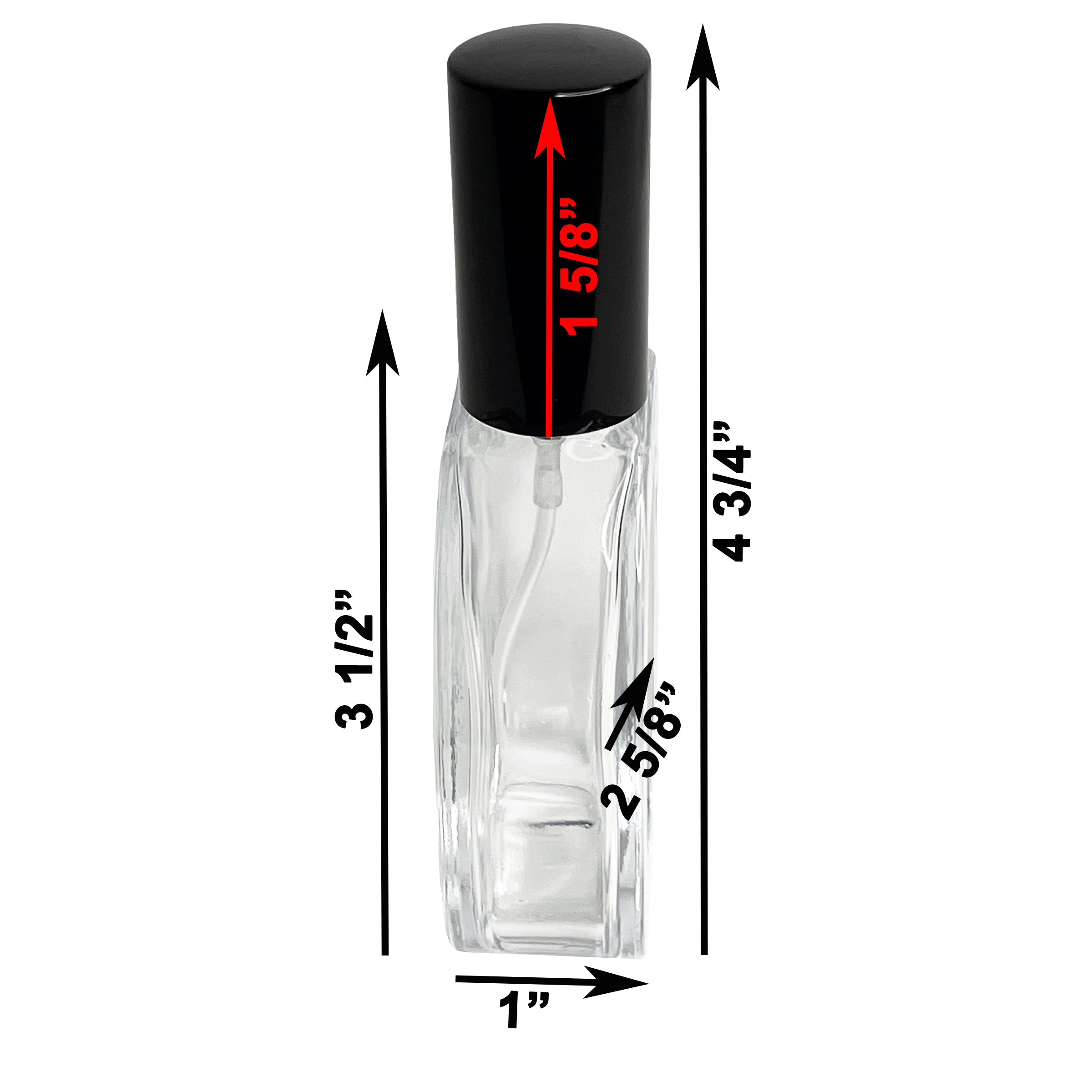 50ml 1.7 oz Empty Glass Perfume Oval Spray Bottles Black Metal Atomizer Refillable