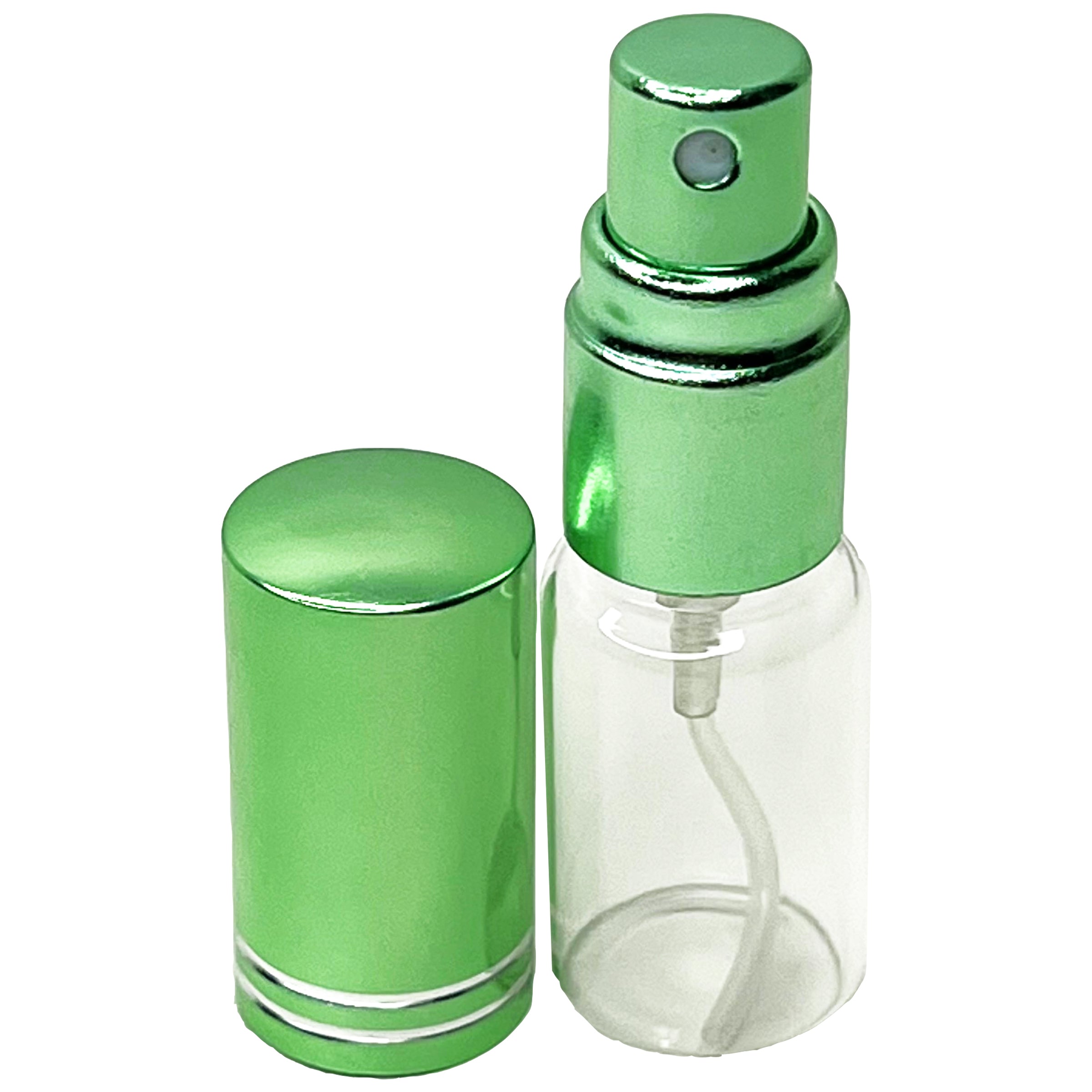 5ml 0.17oz Perfume Glass Spray Bottles Green Line Cap