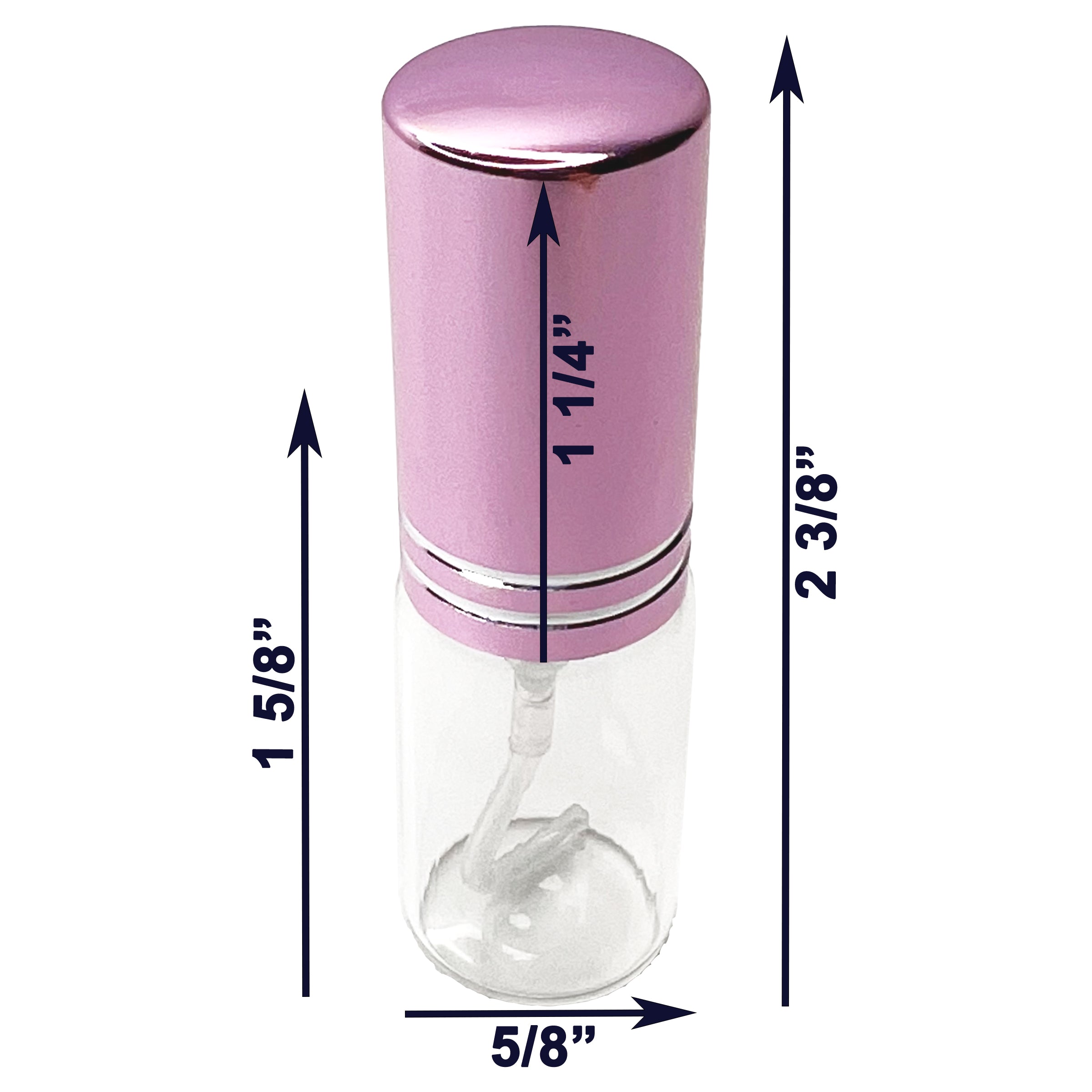 5ml 0.17oz Perfume Glass Spray Bottles Pink Line Cap