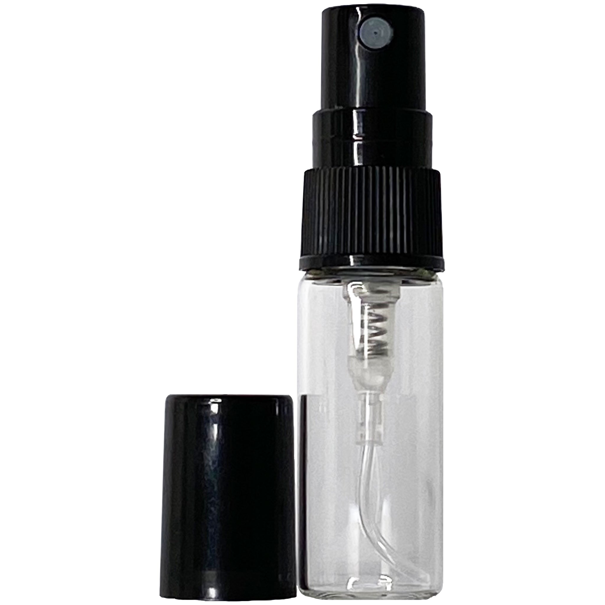 3ml 0.1oz Clear Perfume Glass Spray Bottles Black Atomizers