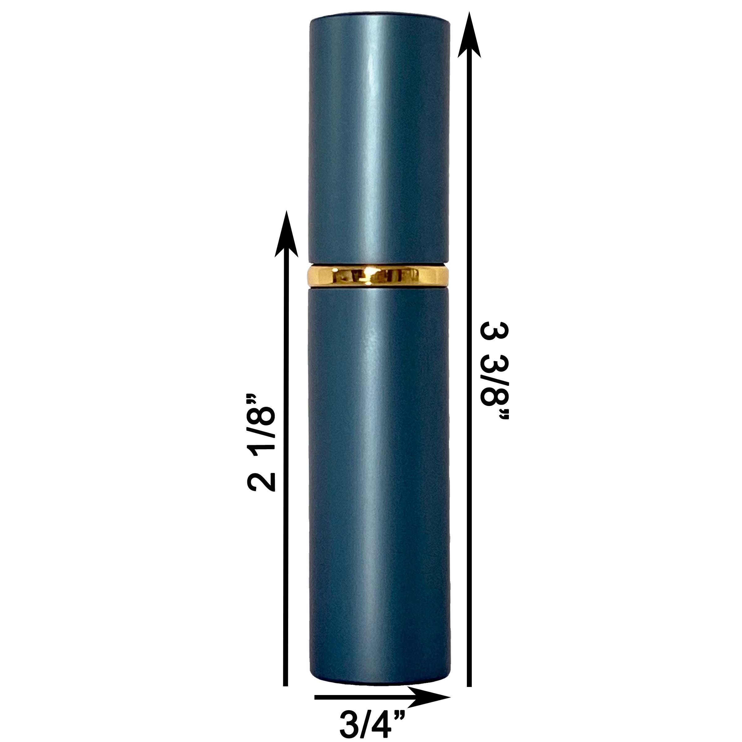 6ml 0.2oz Blue Perfume Glass Spray Deluxe Bottles Gold Atomizers