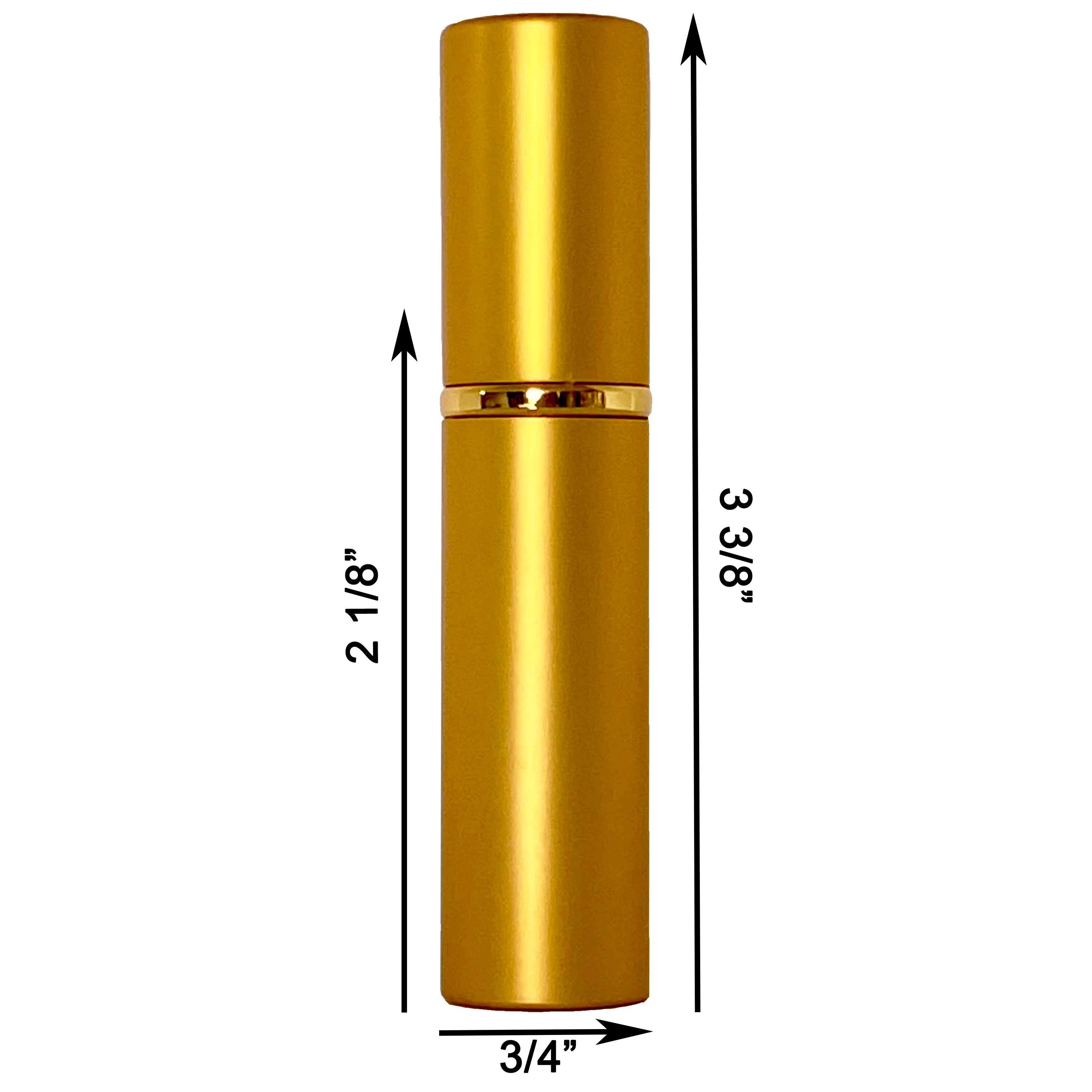 6ml 0.2oz Perfume Glass Spray Deluxe Bottles Gold Atomizers