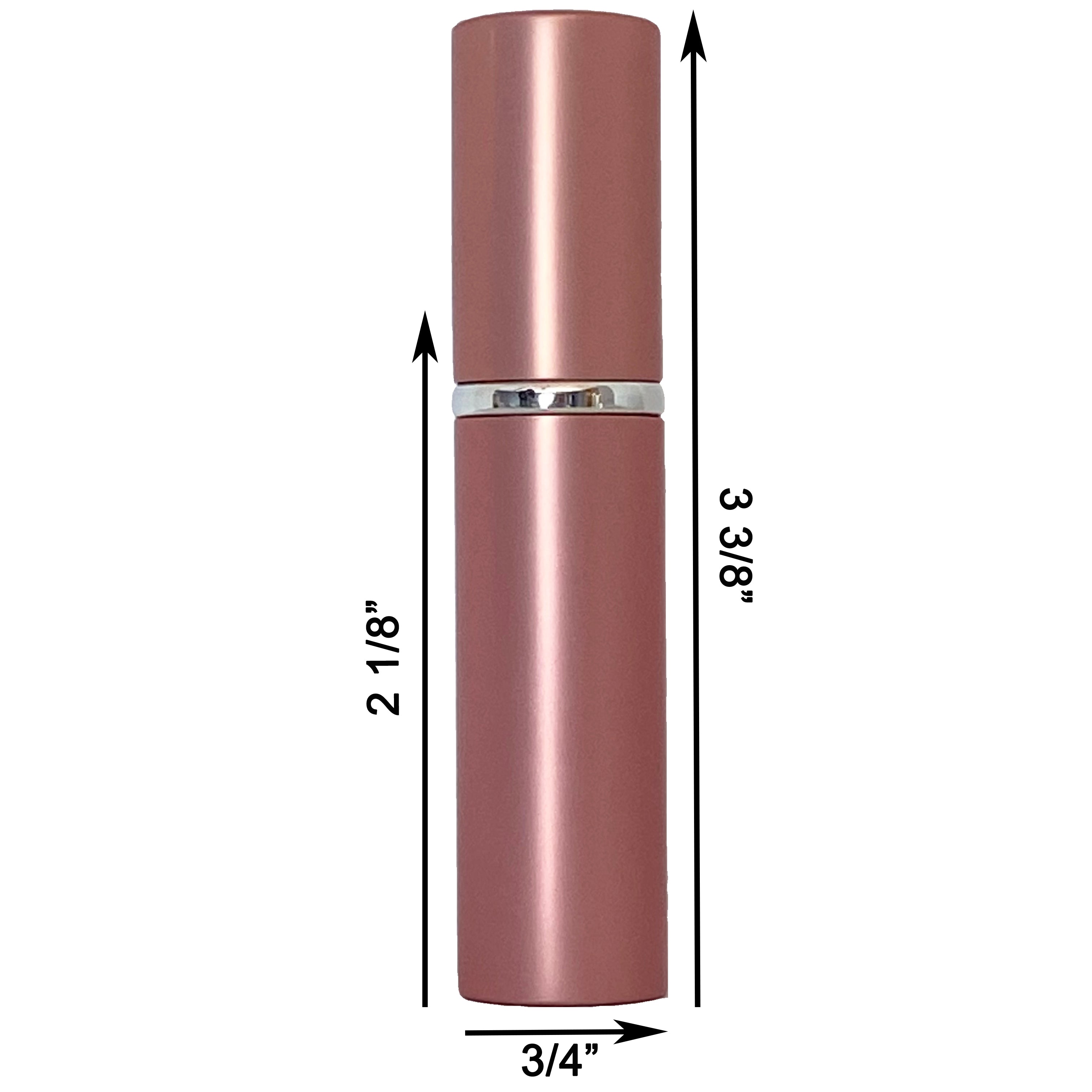 6ml 0.2oz Pink Perfume Glass Spray Deluxe Bottles Silver Atomizers
